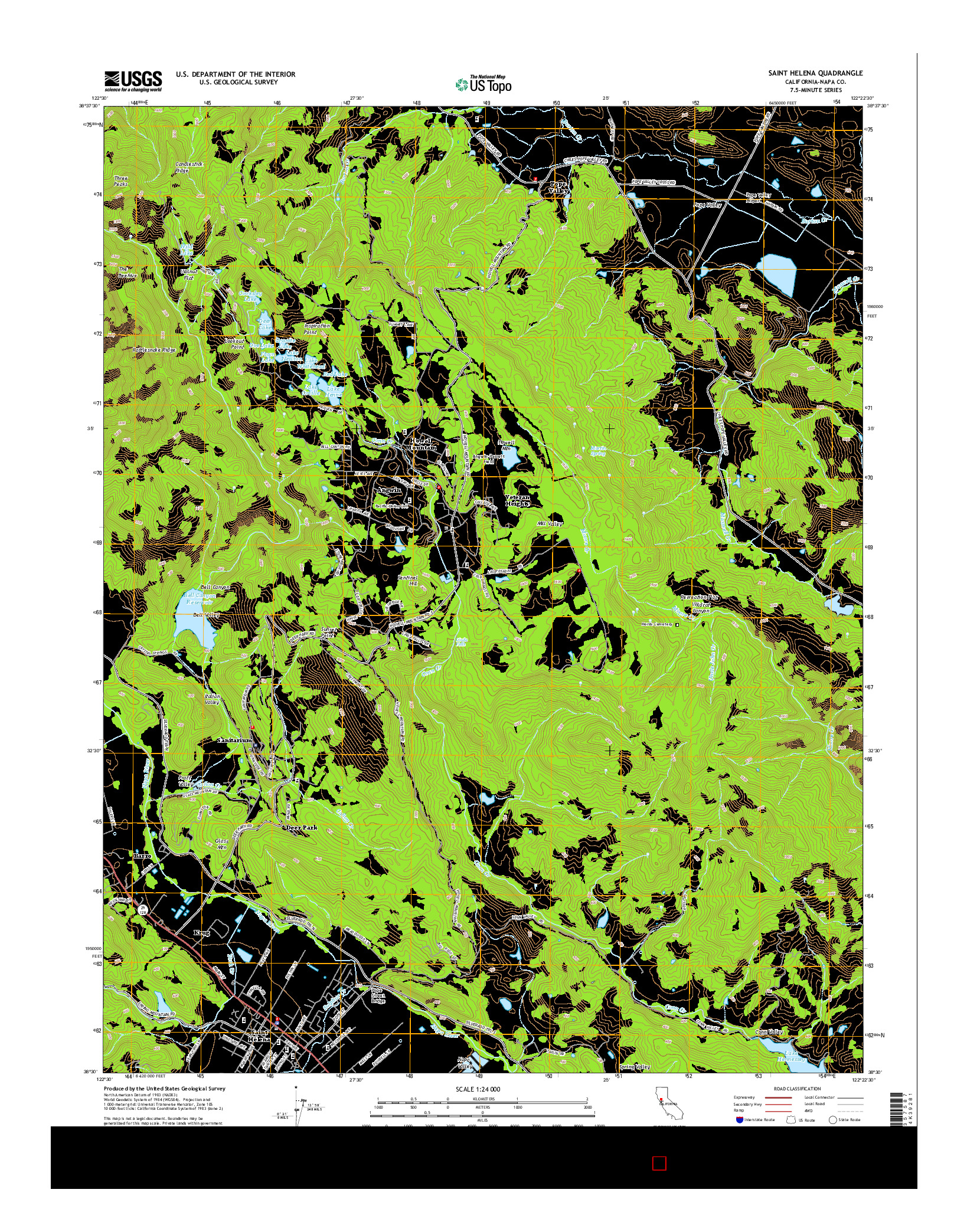 USGS US TOPO 7.5-MINUTE MAP FOR SAINT HELENA, CA 2015