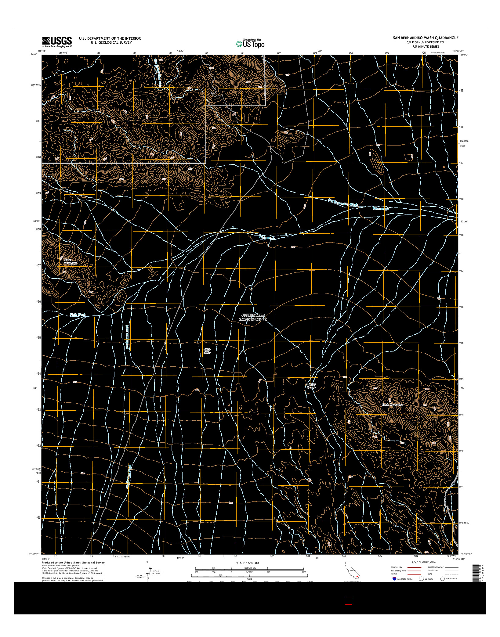 USGS US TOPO 7.5-MINUTE MAP FOR SAN BERNARDINO WASH, CA 2015