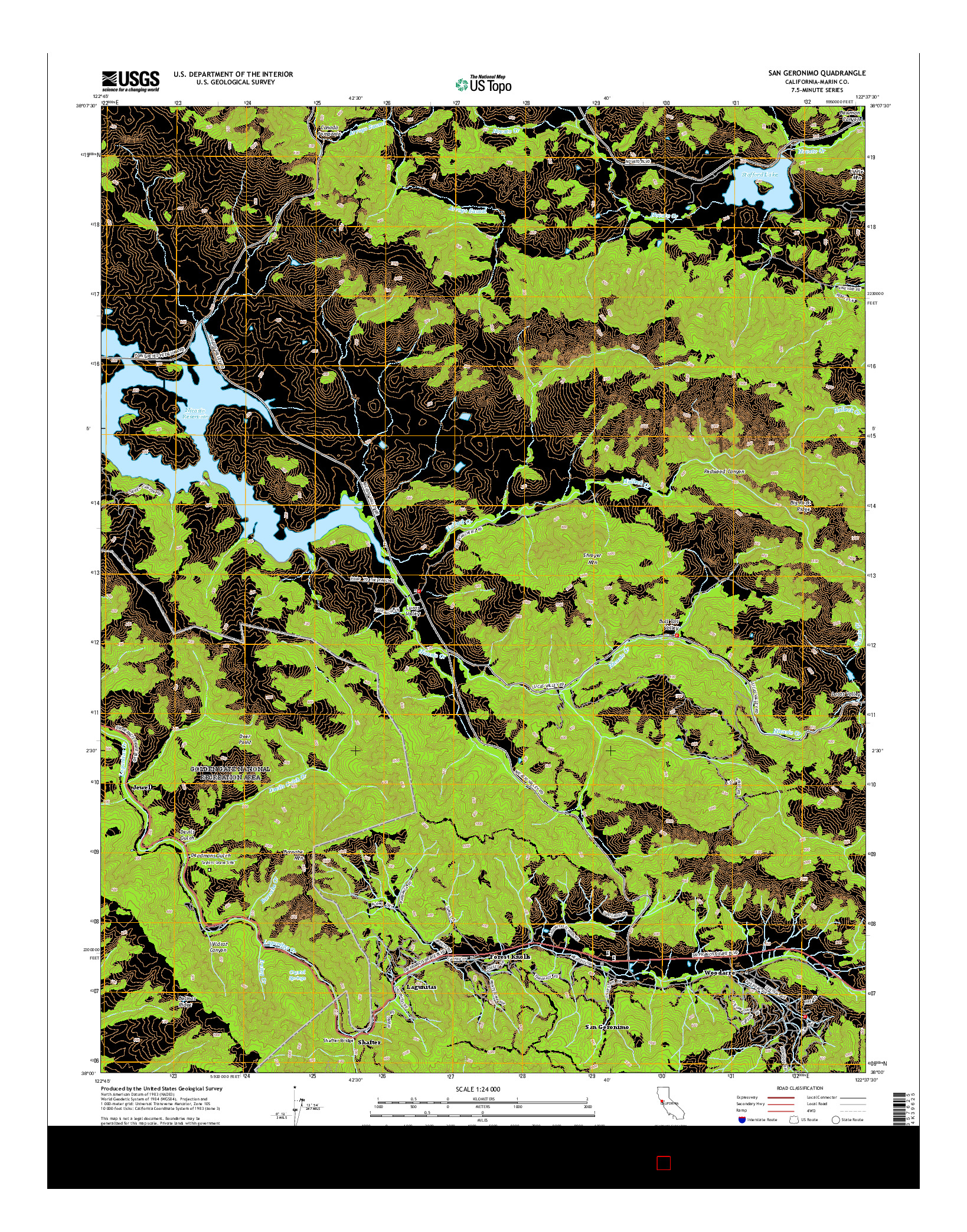 USGS US TOPO 7.5-MINUTE MAP FOR SAN GERONIMO, CA 2015
