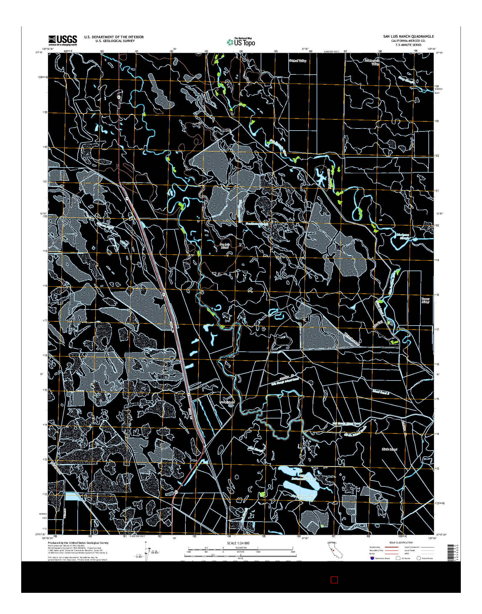 USGS US TOPO 7.5-MINUTE MAP FOR SAN LUIS RANCH, CA 2015