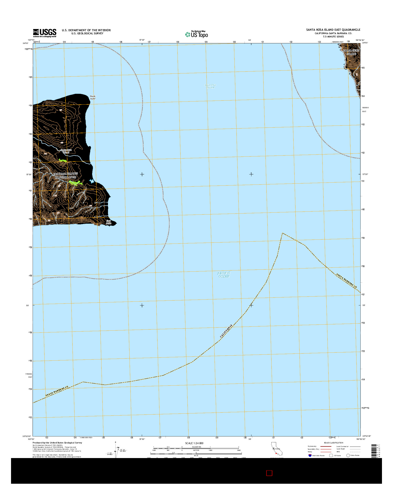 USGS US TOPO 7.5-MINUTE MAP FOR SANTA ROSA ISLAND EAST, CA 2015