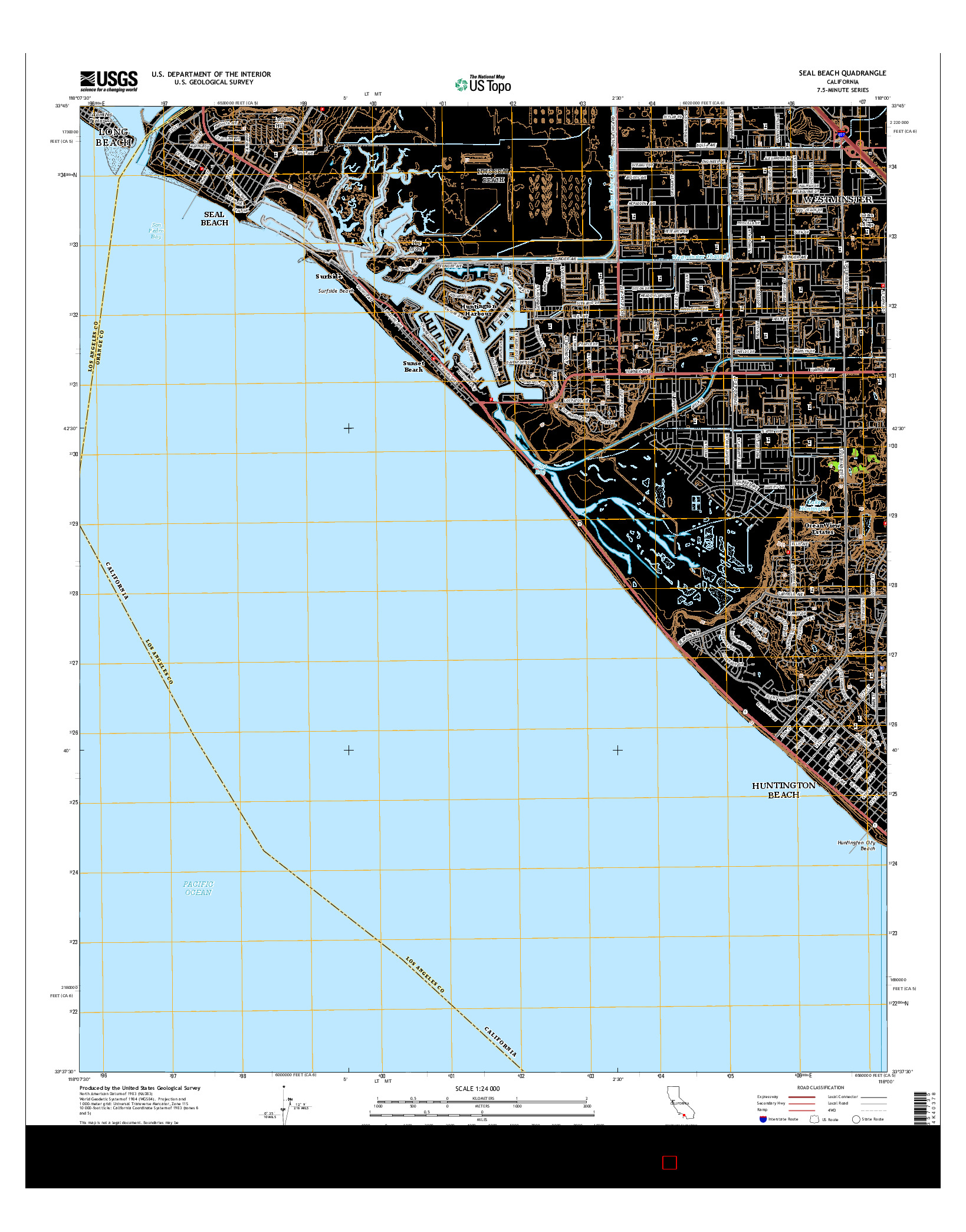 USGS US TOPO 7.5-MINUTE MAP FOR SEAL BEACH, CA 2015