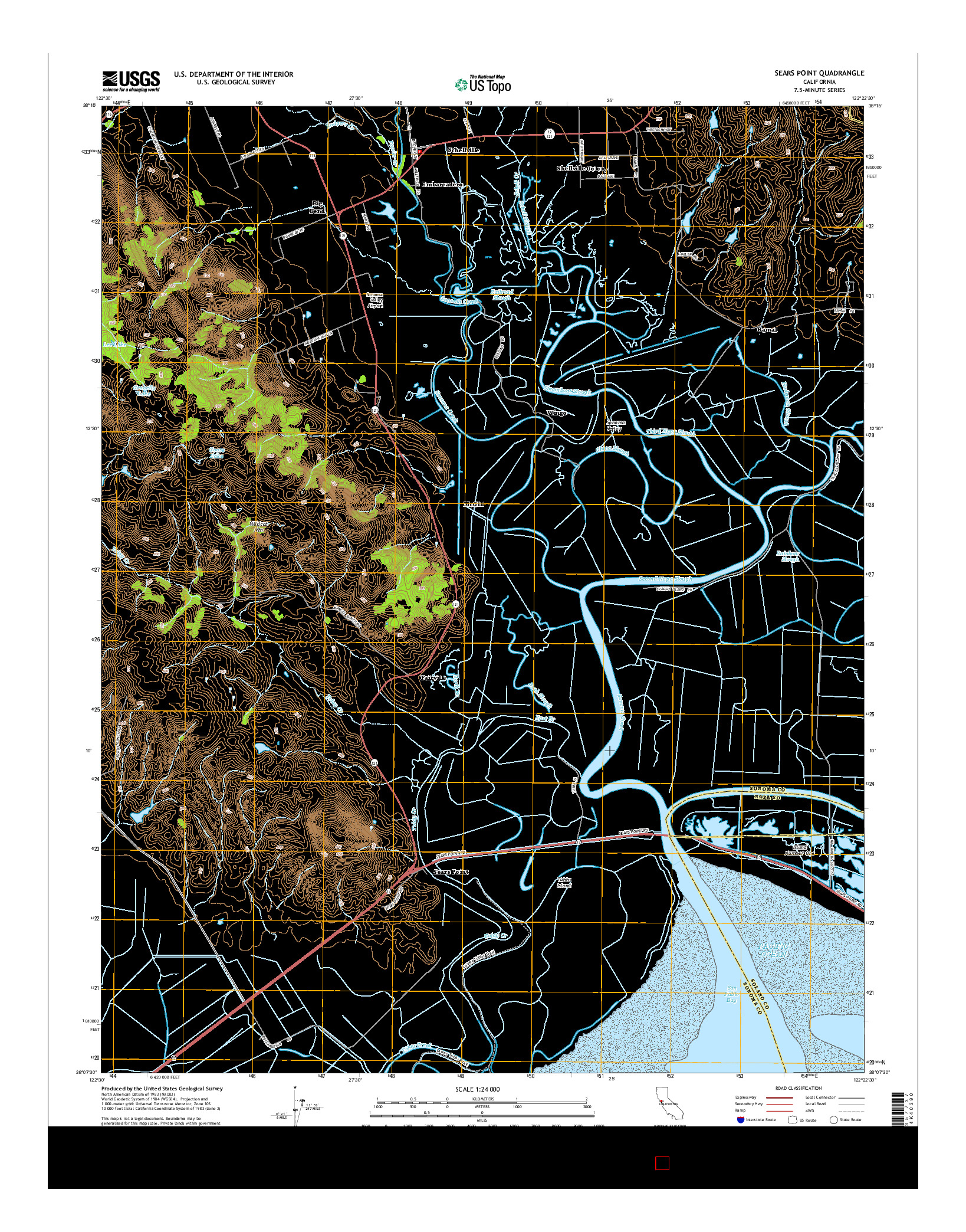 USGS US TOPO 7.5-MINUTE MAP FOR SEARS POINT, CA 2015