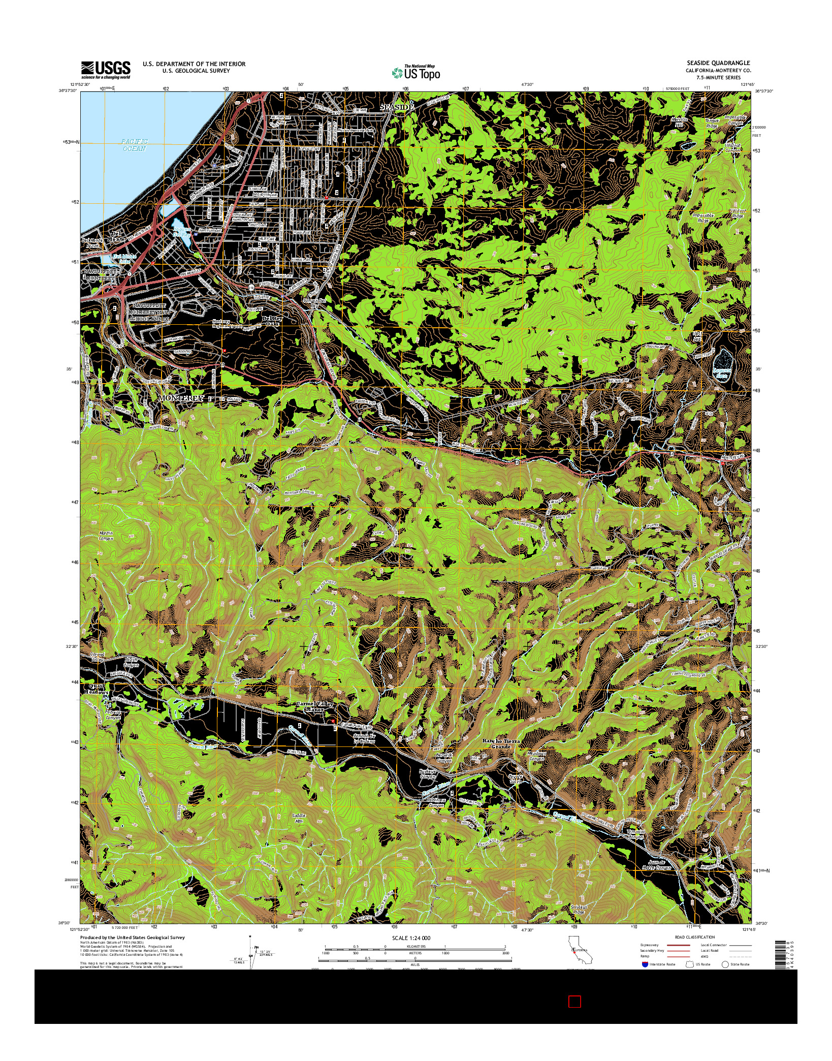 USGS US TOPO 7.5-MINUTE MAP FOR SEASIDE, CA 2015