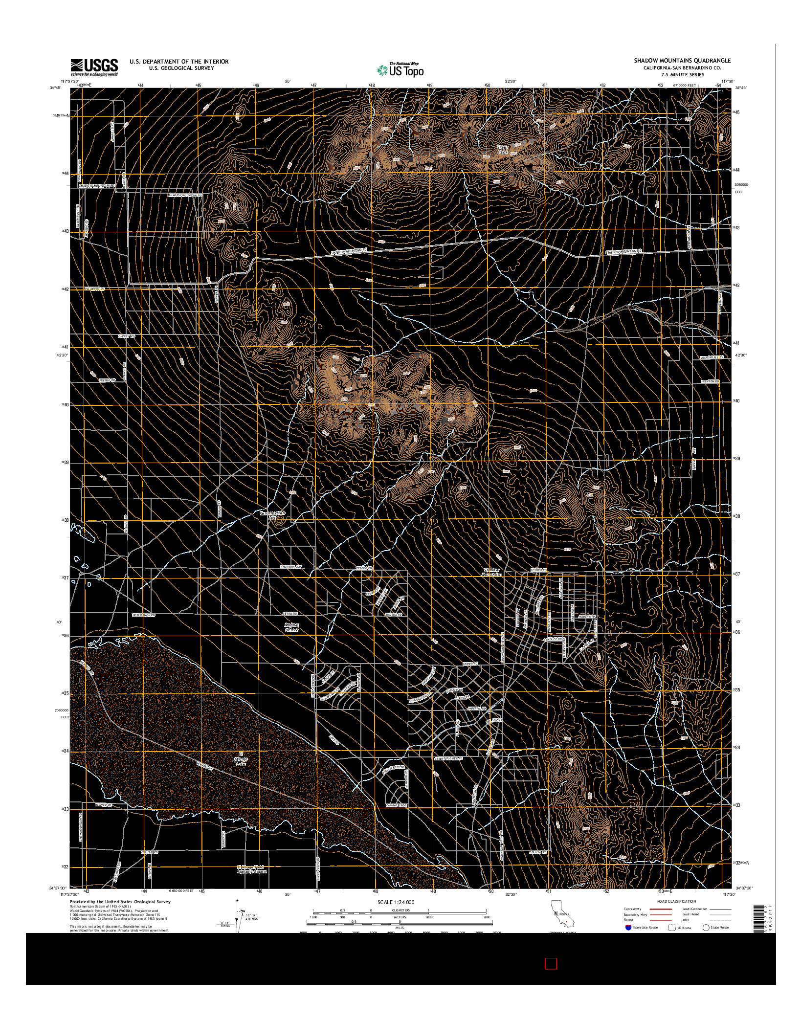 USGS US TOPO 7.5-MINUTE MAP FOR SHADOW MOUNTAINS, CA 2015