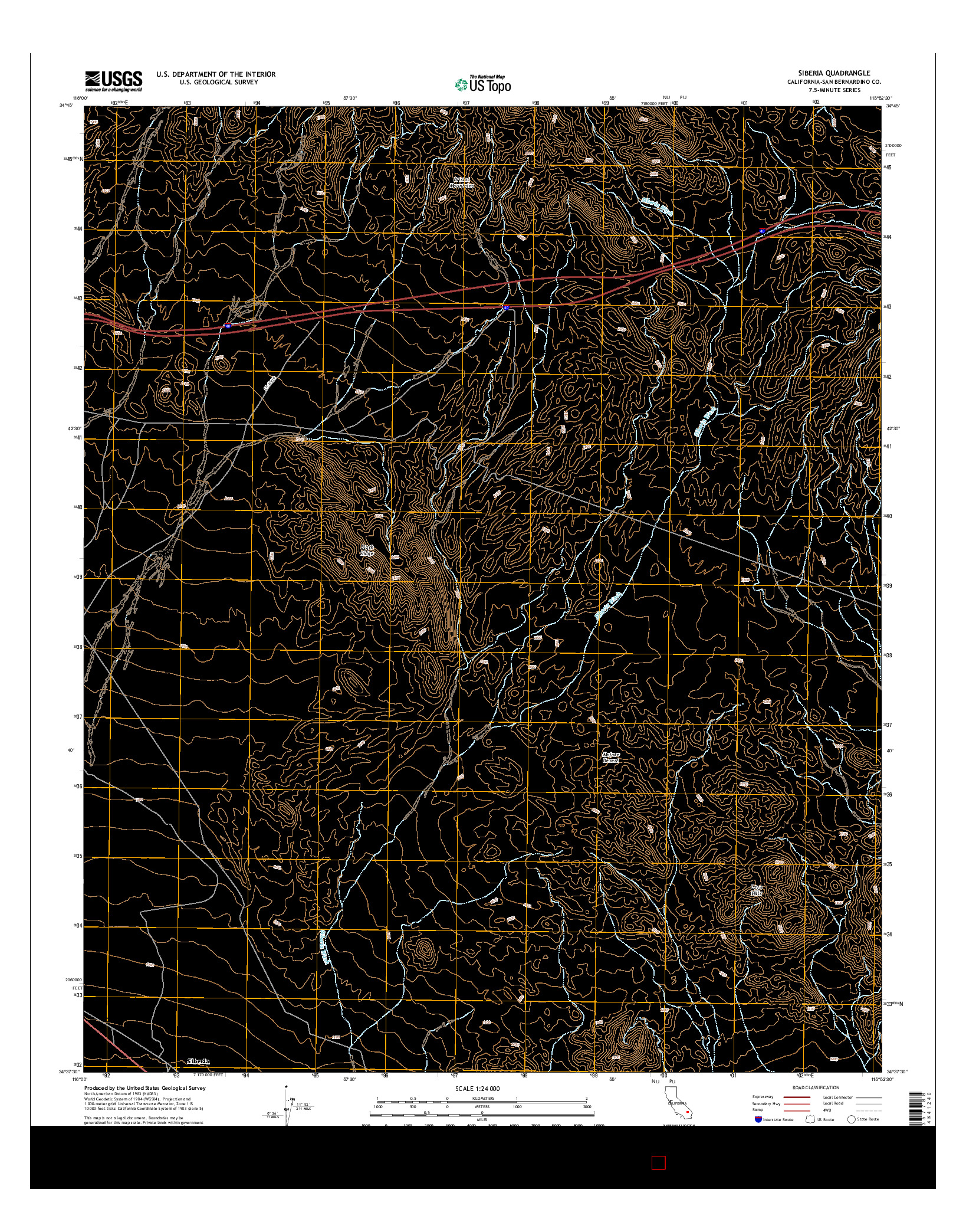 USGS US TOPO 7.5-MINUTE MAP FOR SIBERIA, CA 2015