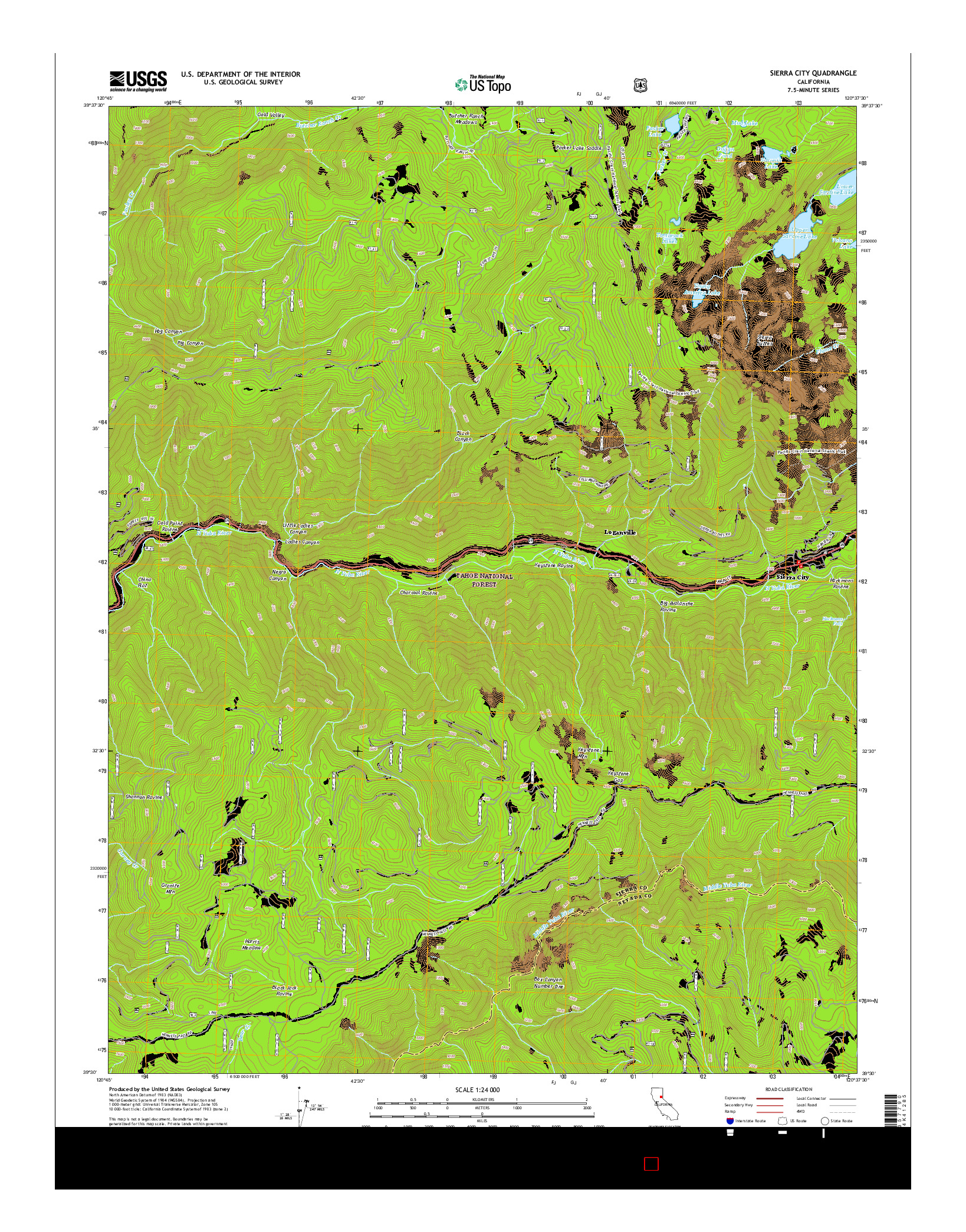 USGS US TOPO 7.5-MINUTE MAP FOR SIERRA CITY, CA 2015