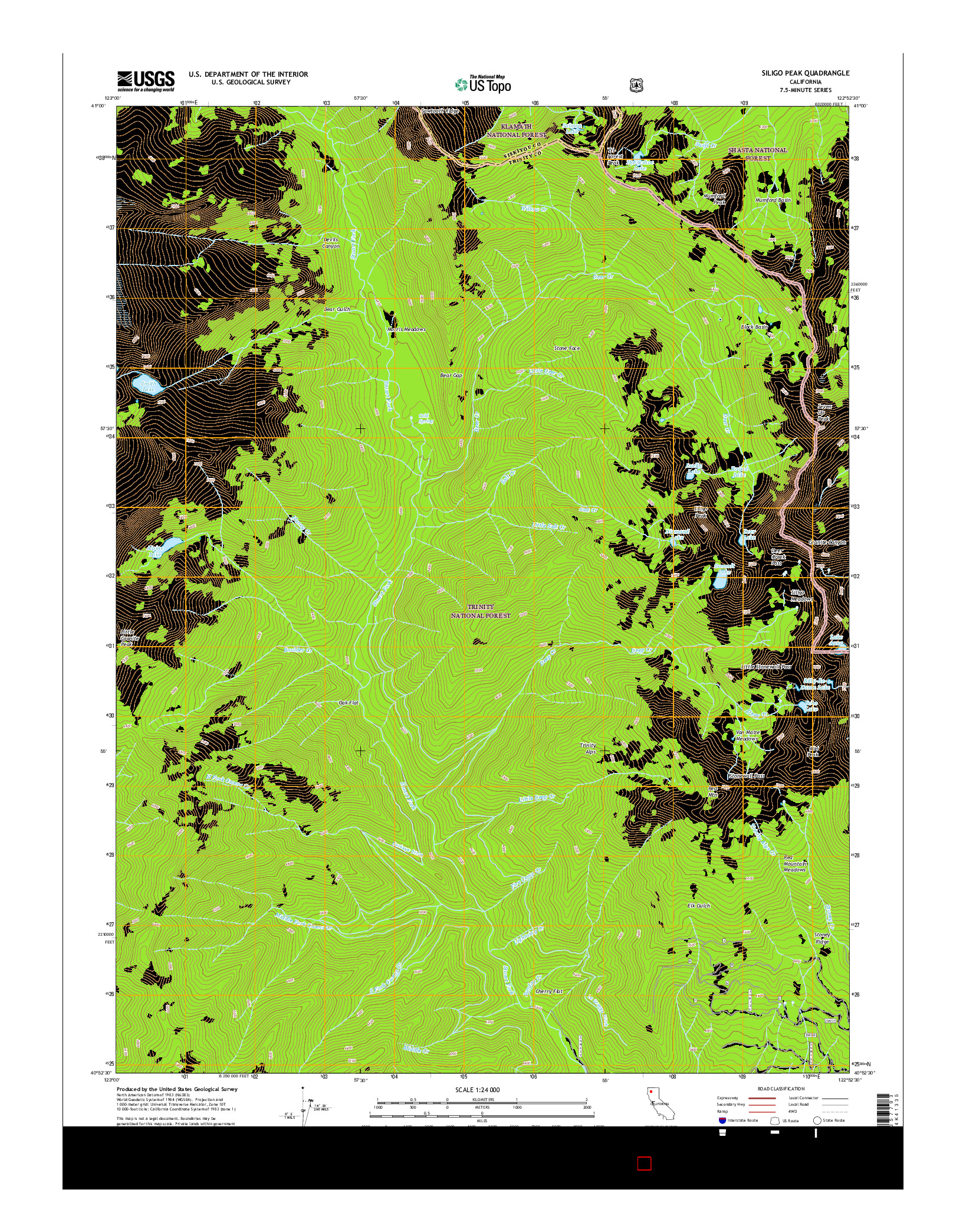 USGS US TOPO 7.5-MINUTE MAP FOR SILIGO PEAK, CA 2015