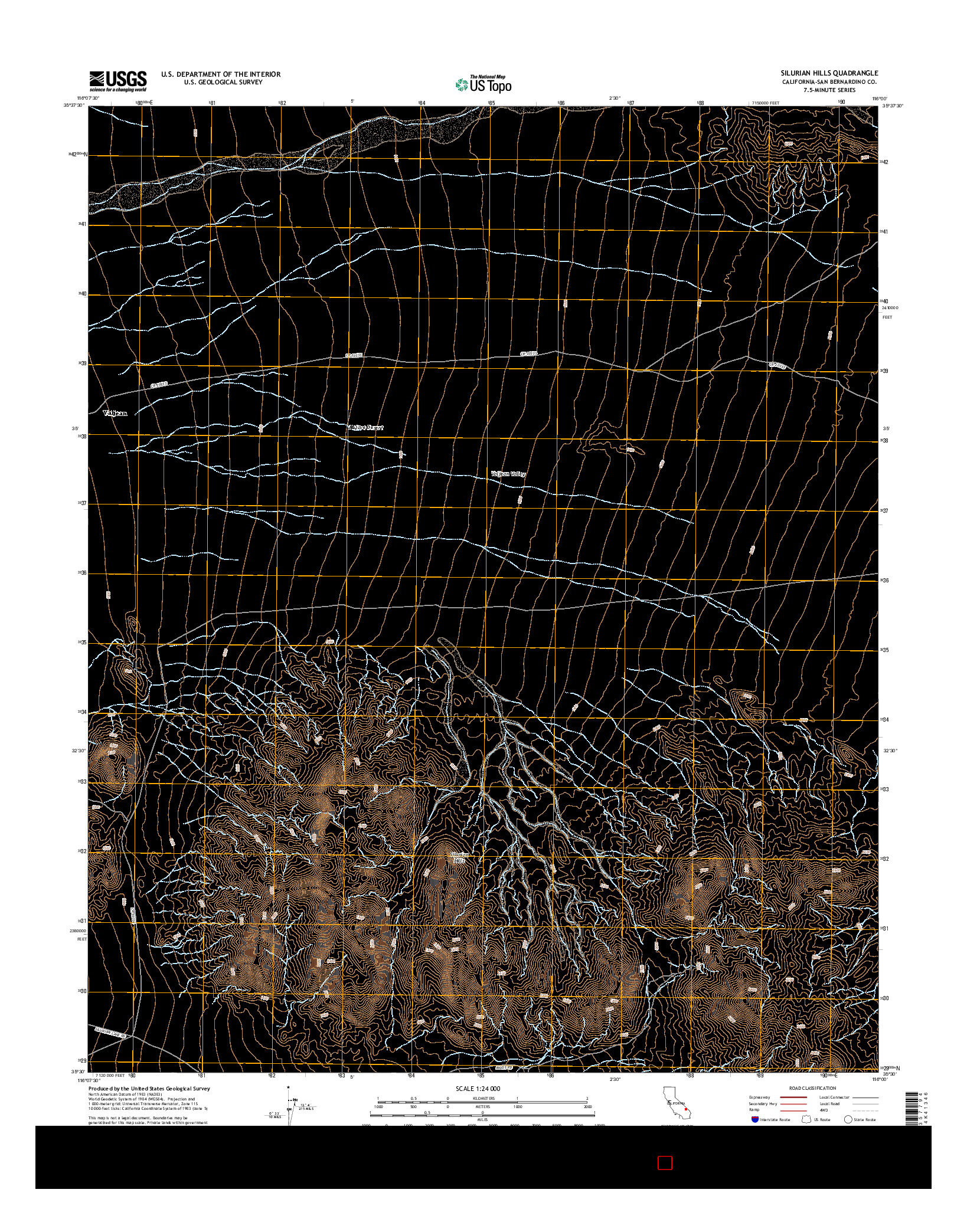 USGS US TOPO 7.5-MINUTE MAP FOR SILURIAN HILLS, CA 2015