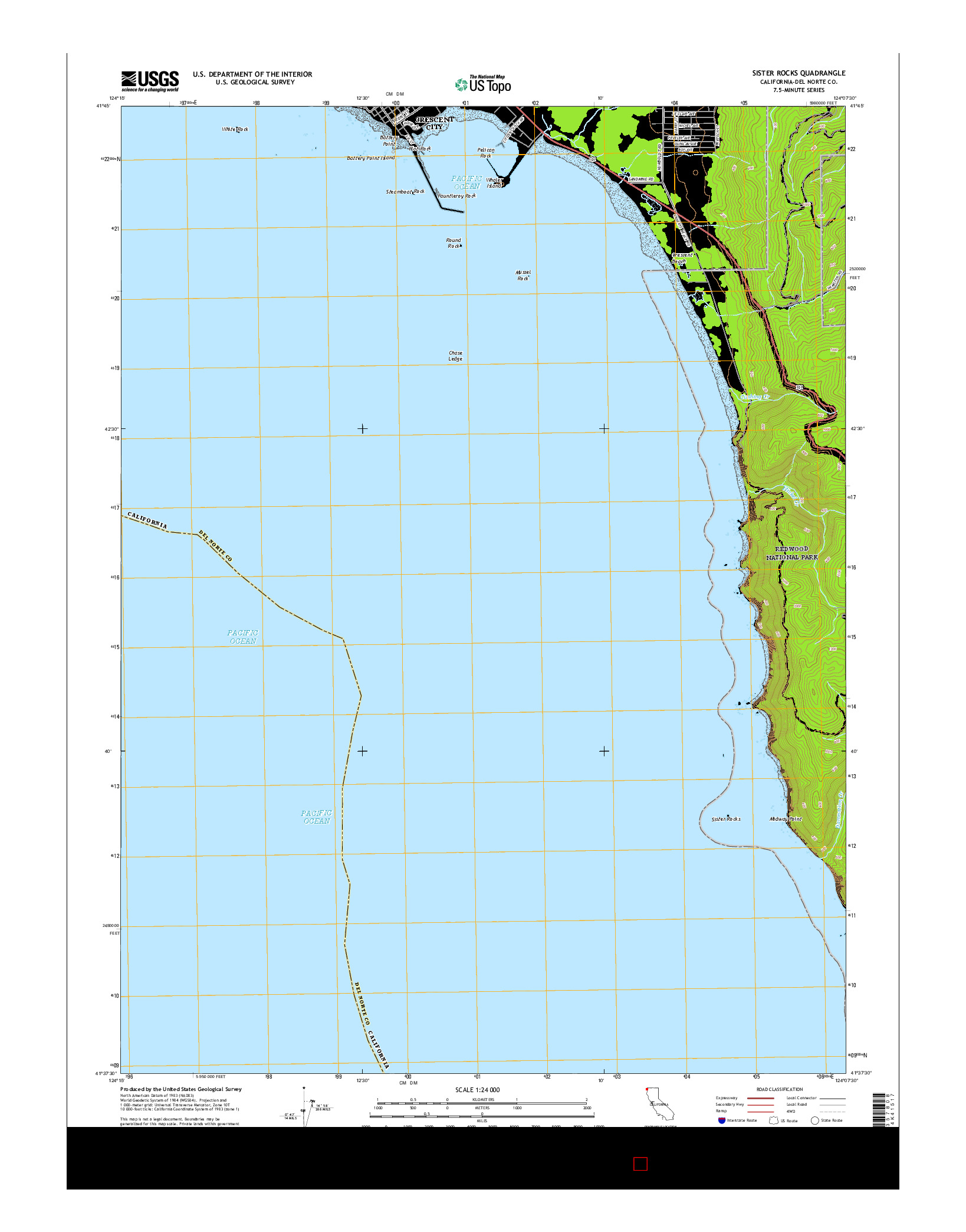 USGS US TOPO 7.5-MINUTE MAP FOR SISTER ROCKS, CA 2015