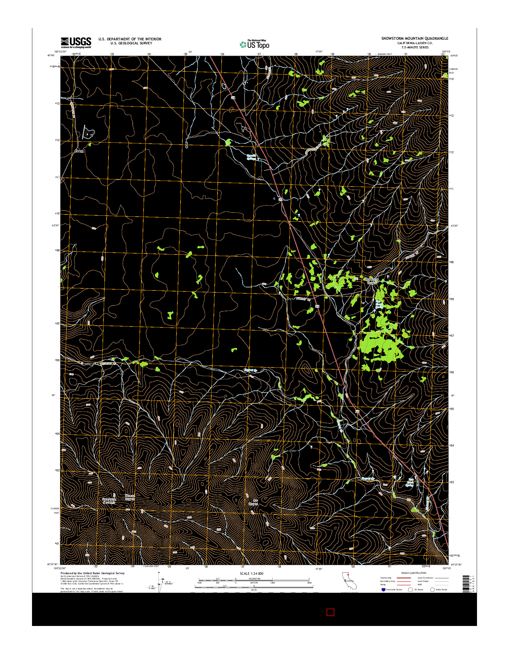 USGS US TOPO 7.5-MINUTE MAP FOR SNOWSTORM MOUNTAIN, CA 2015