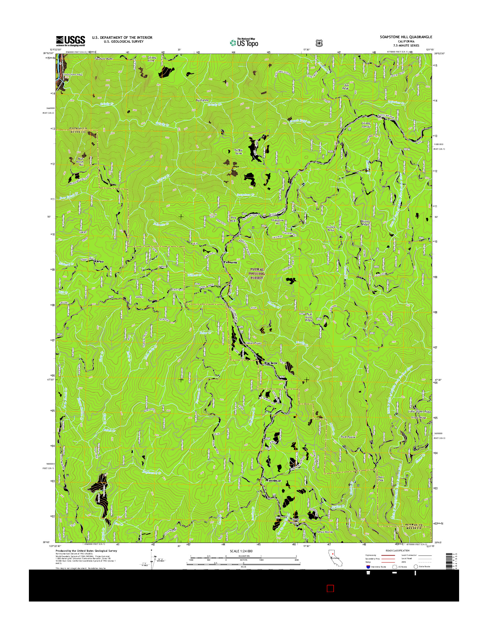 USGS US TOPO 7.5-MINUTE MAP FOR SOAPSTONE HILL, CA 2015
