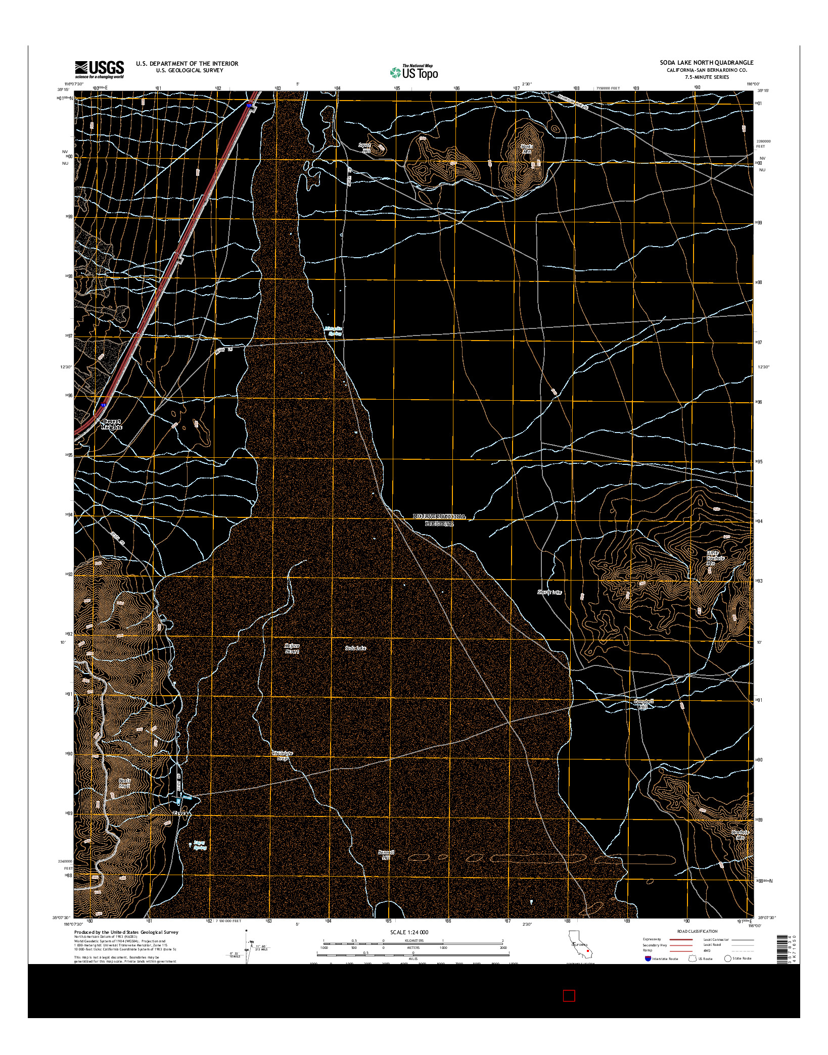 USGS US TOPO 7.5-MINUTE MAP FOR SODA LAKE NORTH, CA 2015