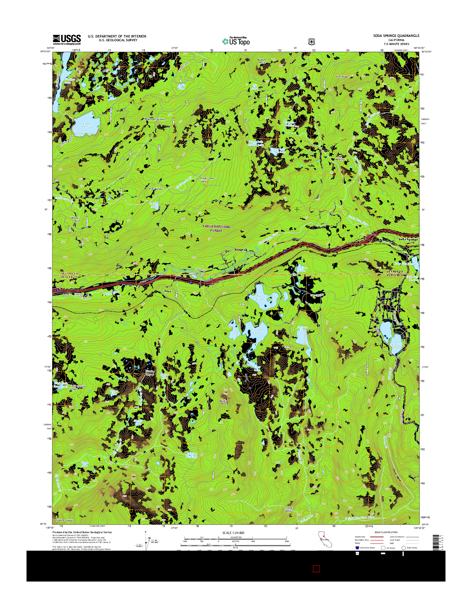 USGS US TOPO 7.5-MINUTE MAP FOR SODA SPRINGS, CA 2015