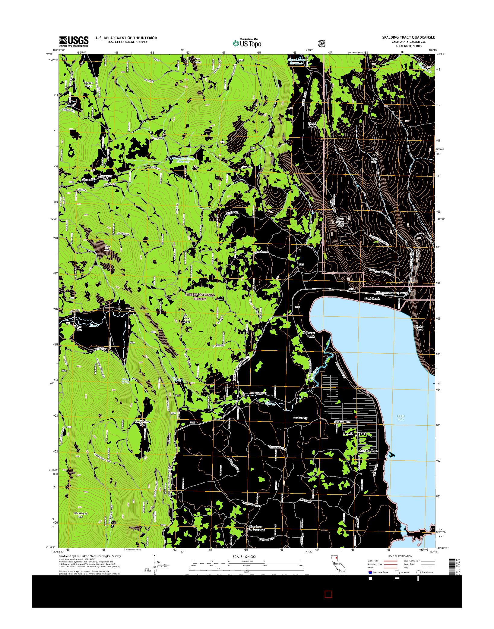 USGS US TOPO 7.5-MINUTE MAP FOR SPALDING TRACT, CA 2015