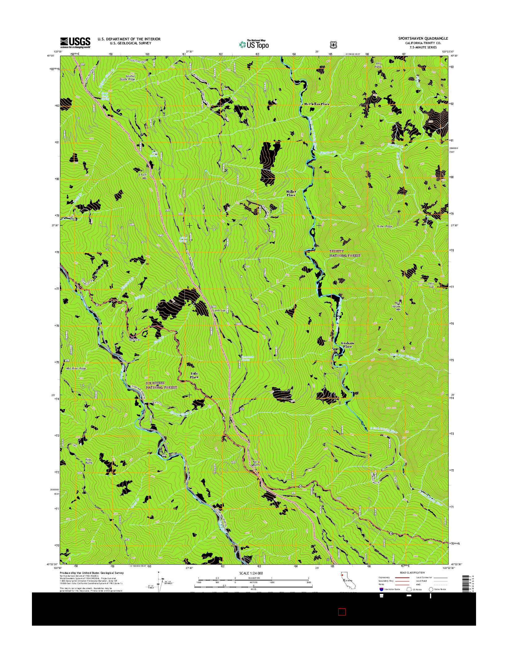 USGS US TOPO 7.5-MINUTE MAP FOR SPORTSHAVEN, CA 2015