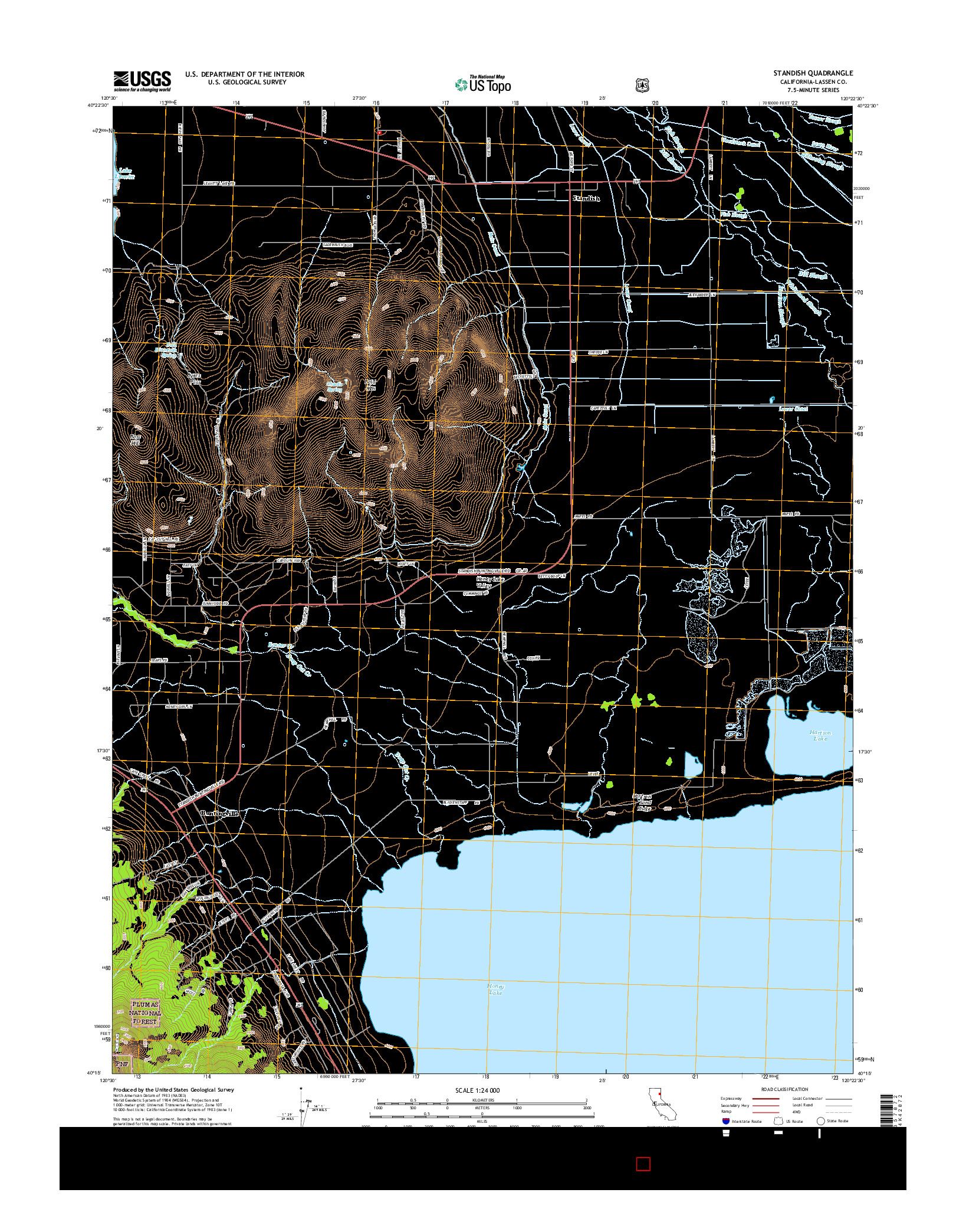 USGS US TOPO 7.5-MINUTE MAP FOR STANDISH, CA 2015