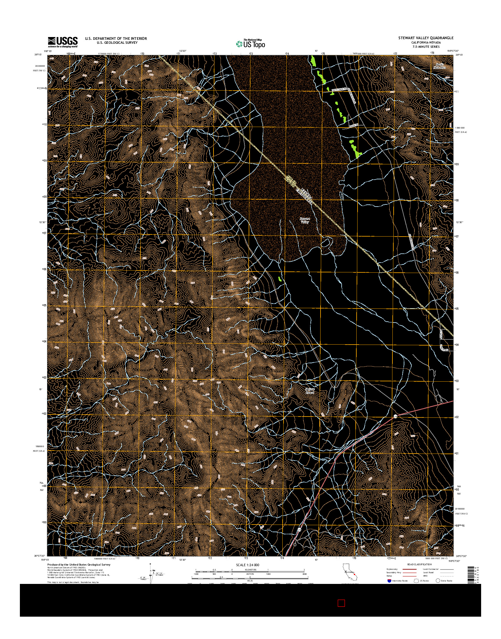 USGS US TOPO 7.5-MINUTE MAP FOR STEWART VALLEY, CA-NV 2015