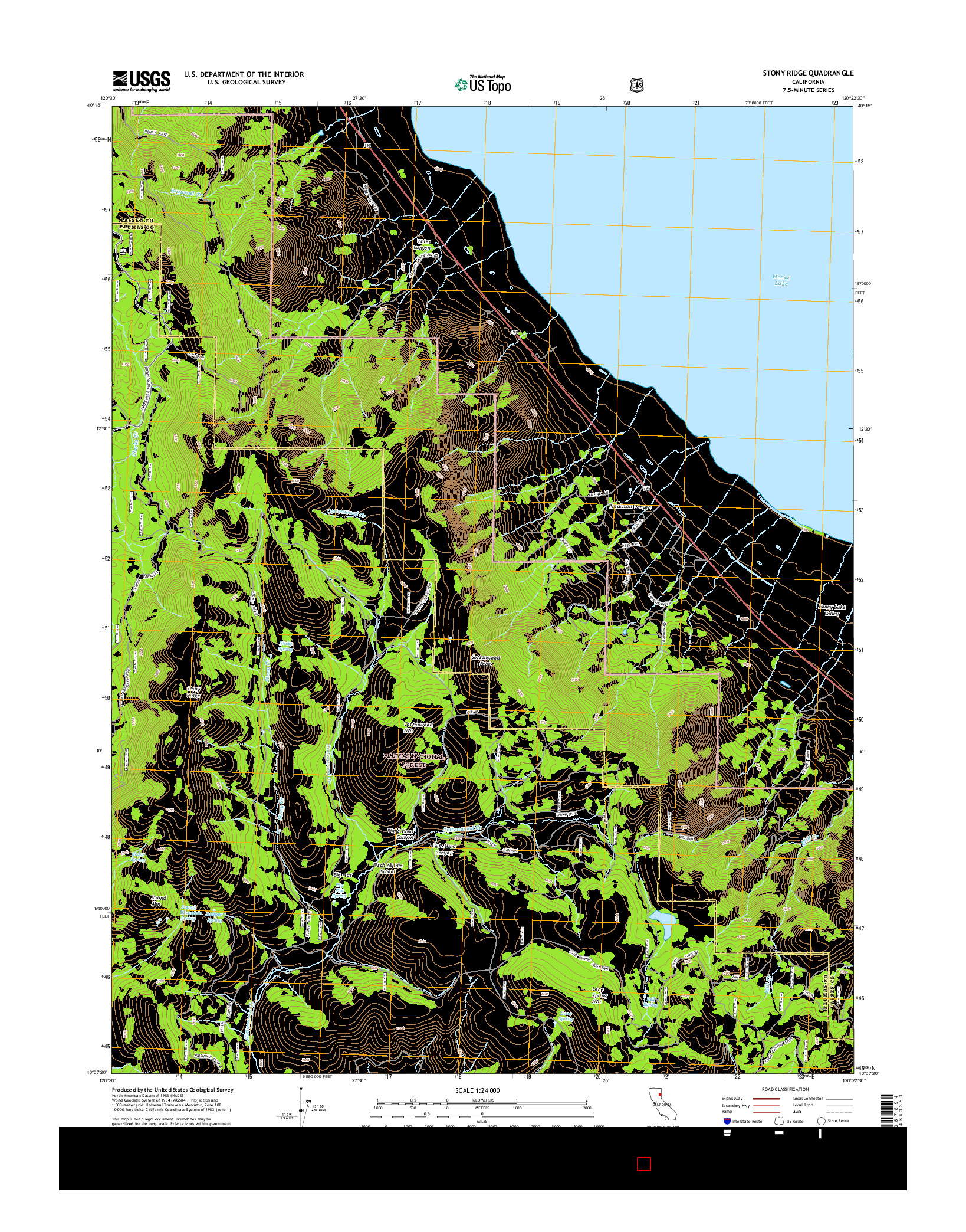 USGS US TOPO 7.5-MINUTE MAP FOR STONY RIDGE, CA 2015