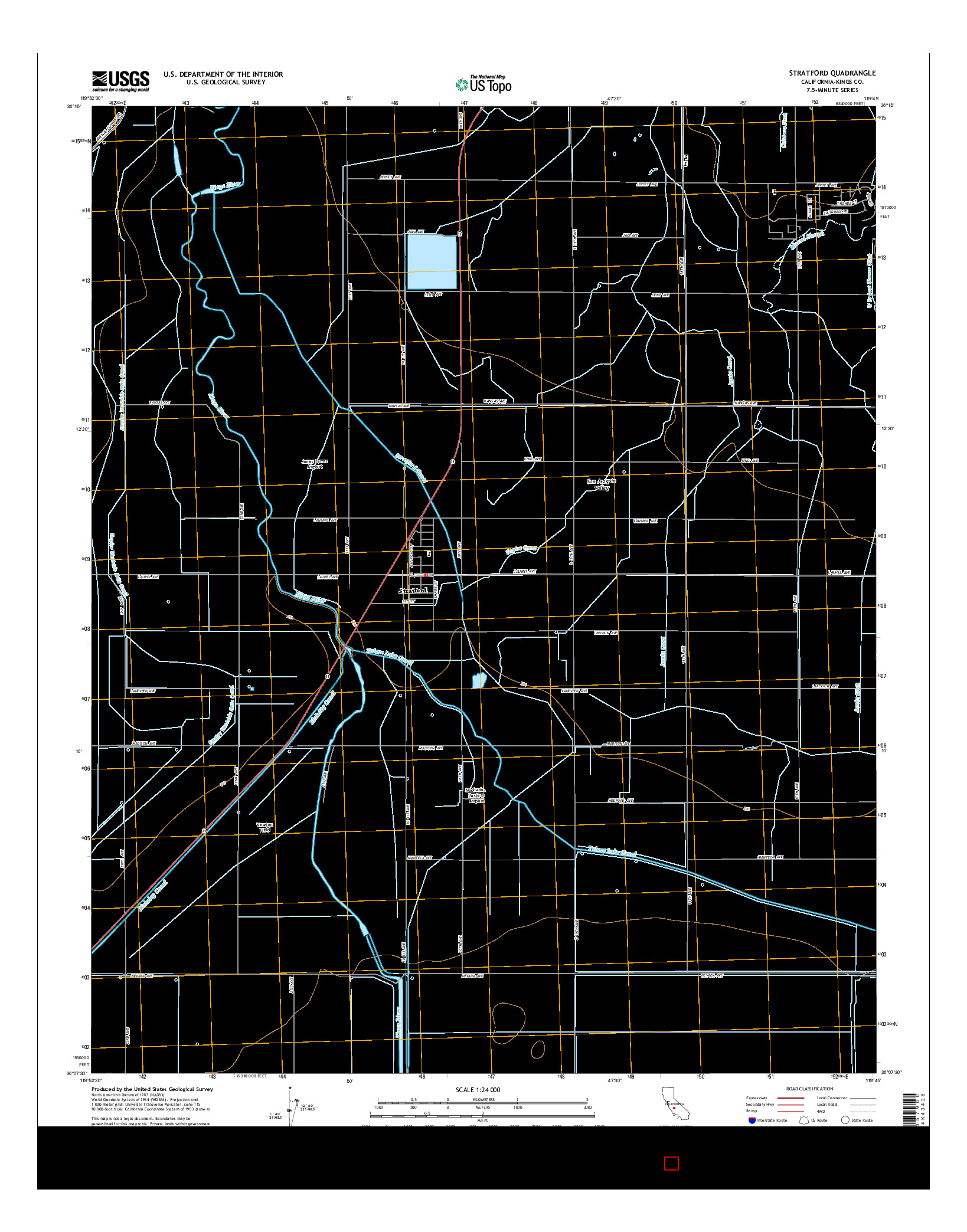 USGS US TOPO 7.5-MINUTE MAP FOR STRATFORD, CA 2015