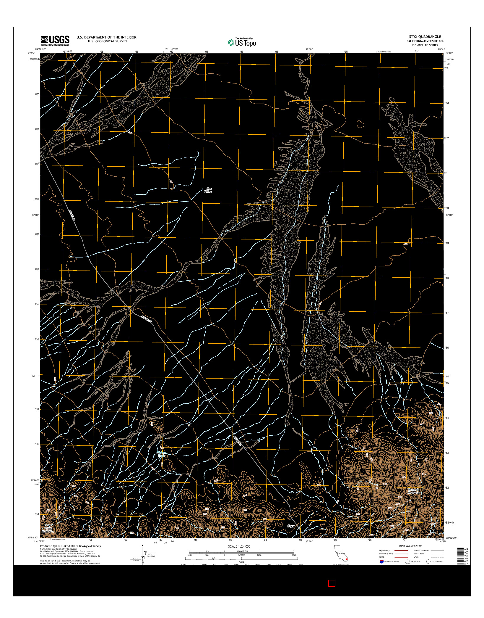 USGS US TOPO 7.5-MINUTE MAP FOR STYX, CA 2015