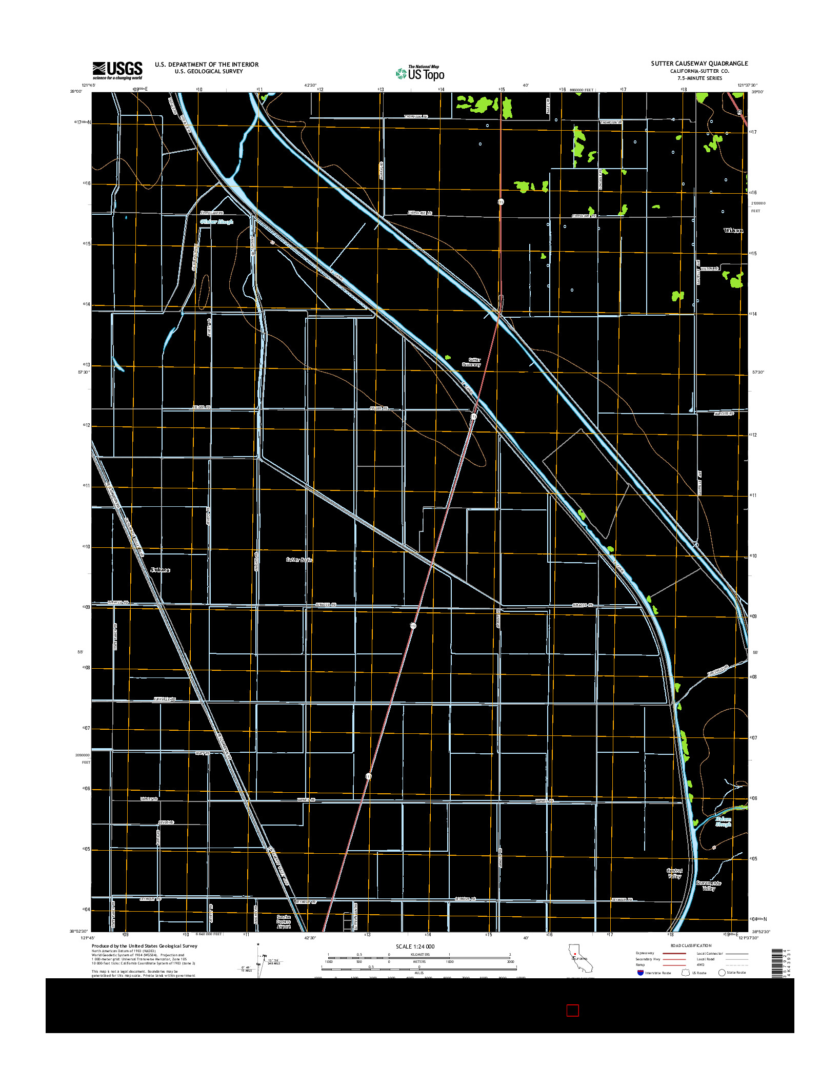 USGS US TOPO 7.5-MINUTE MAP FOR SUTTER CAUSEWAY, CA 2015