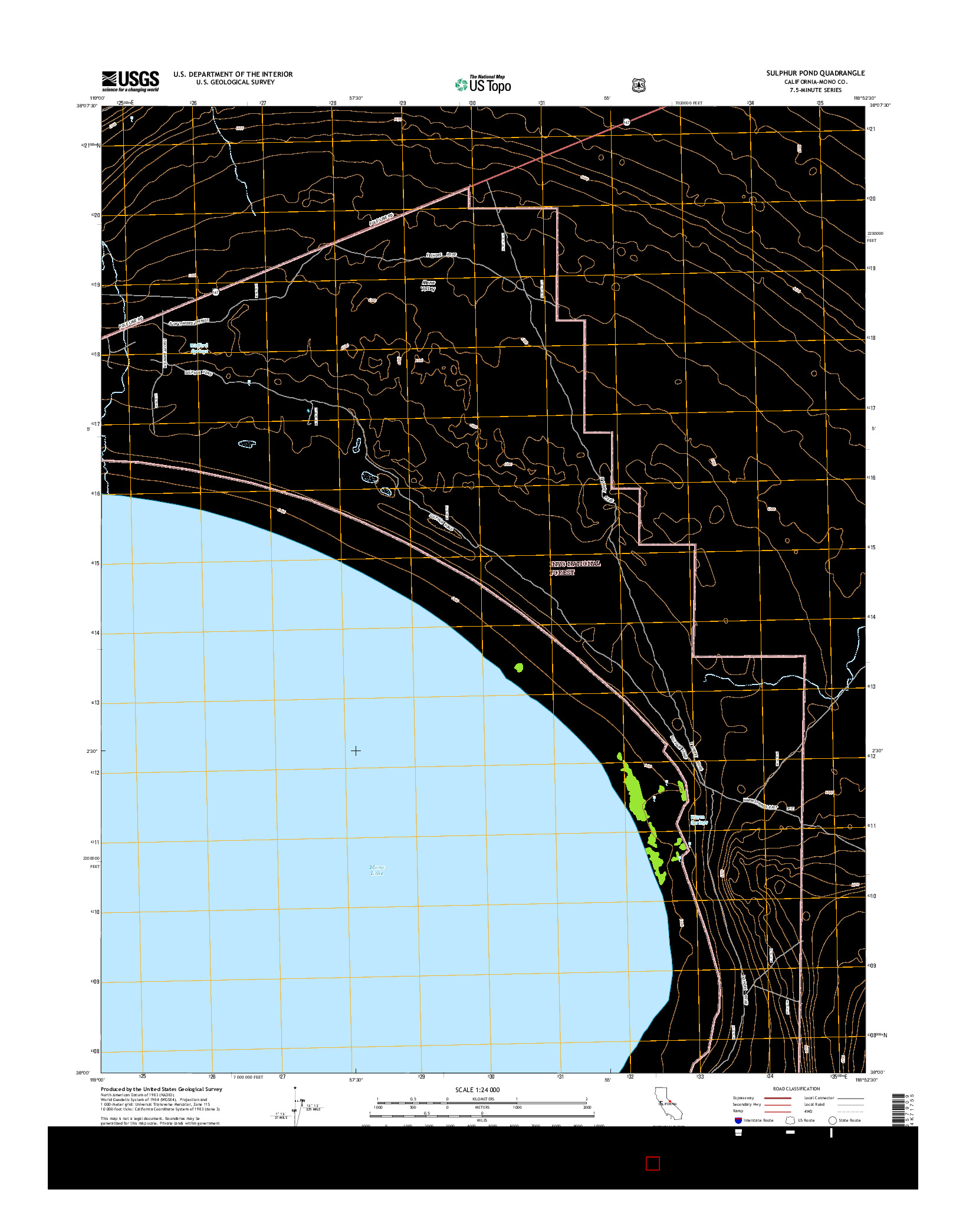 USGS US TOPO 7.5-MINUTE MAP FOR SULPHUR POND, CA 2015