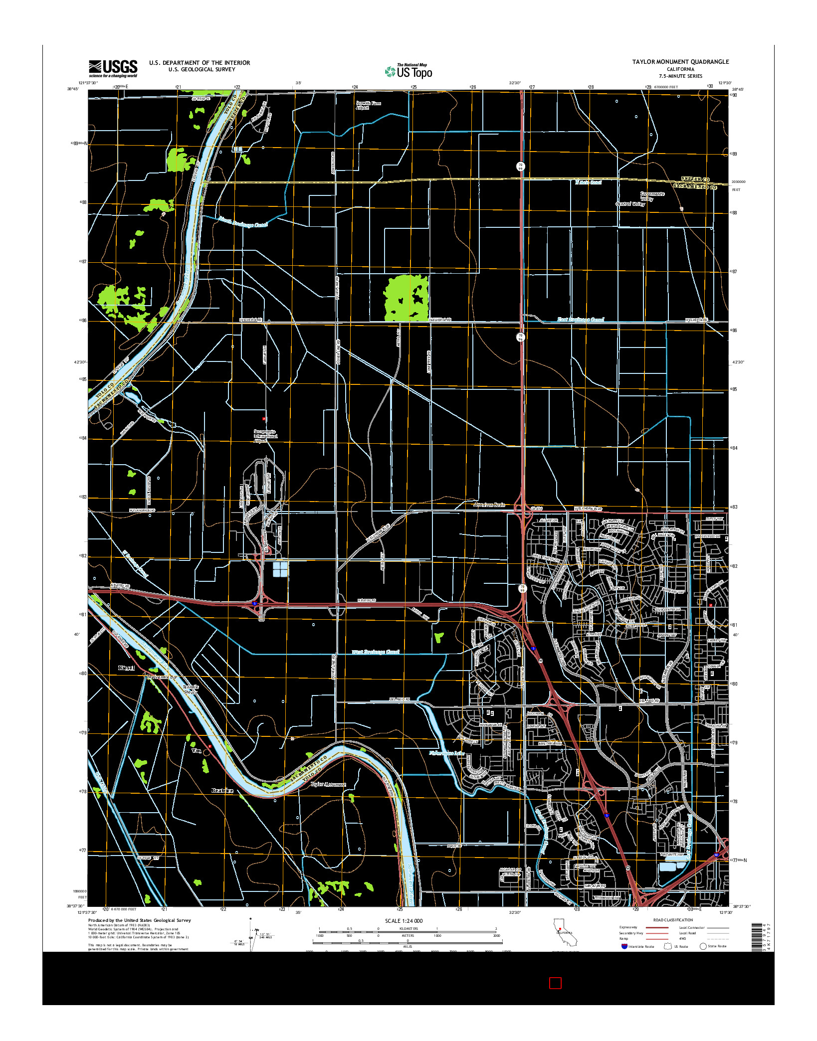 USGS US TOPO 7.5-MINUTE MAP FOR TAYLOR MONUMENT, CA 2015