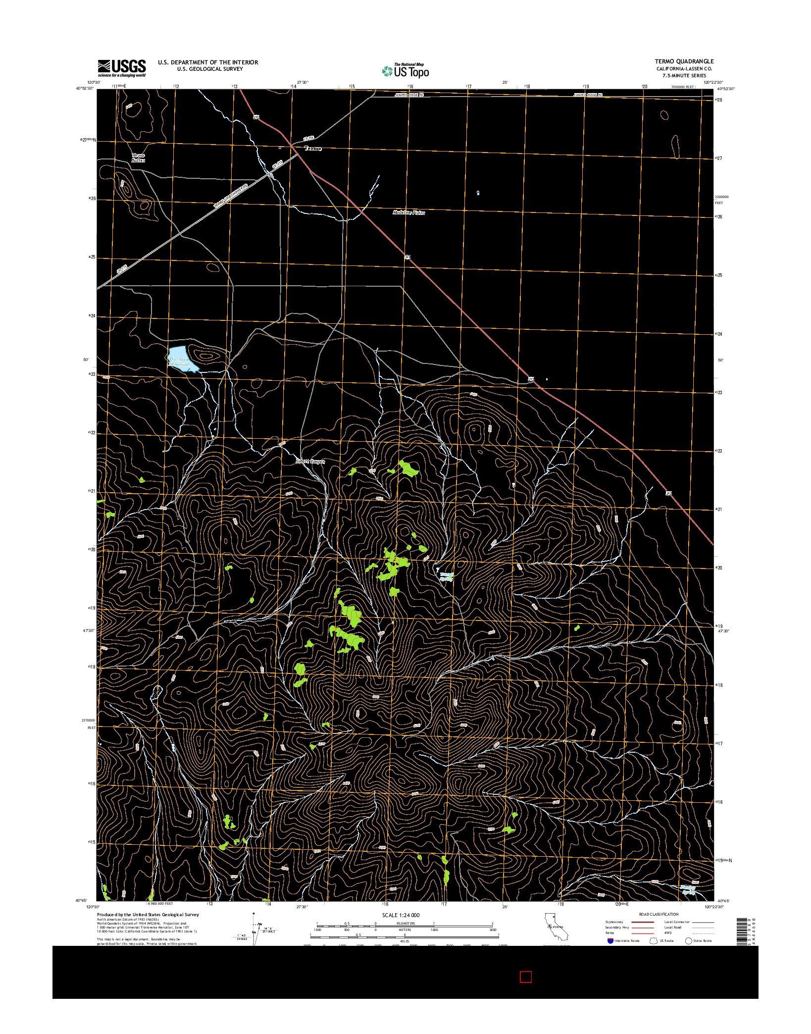 USGS US TOPO 7.5-MINUTE MAP FOR TERMO, CA 2015