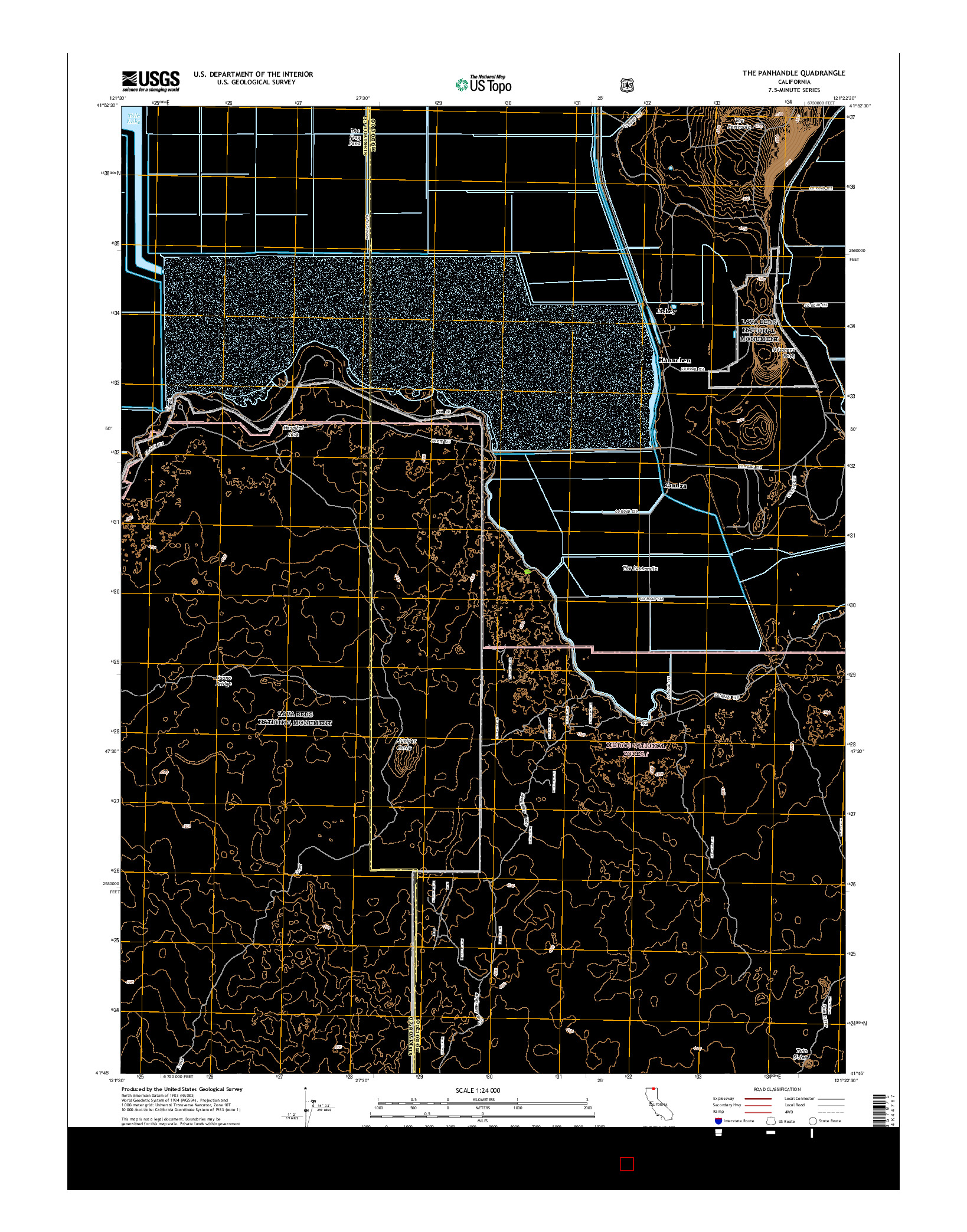 USGS US TOPO 7.5-MINUTE MAP FOR THE PANHANDLE, CA 2015
