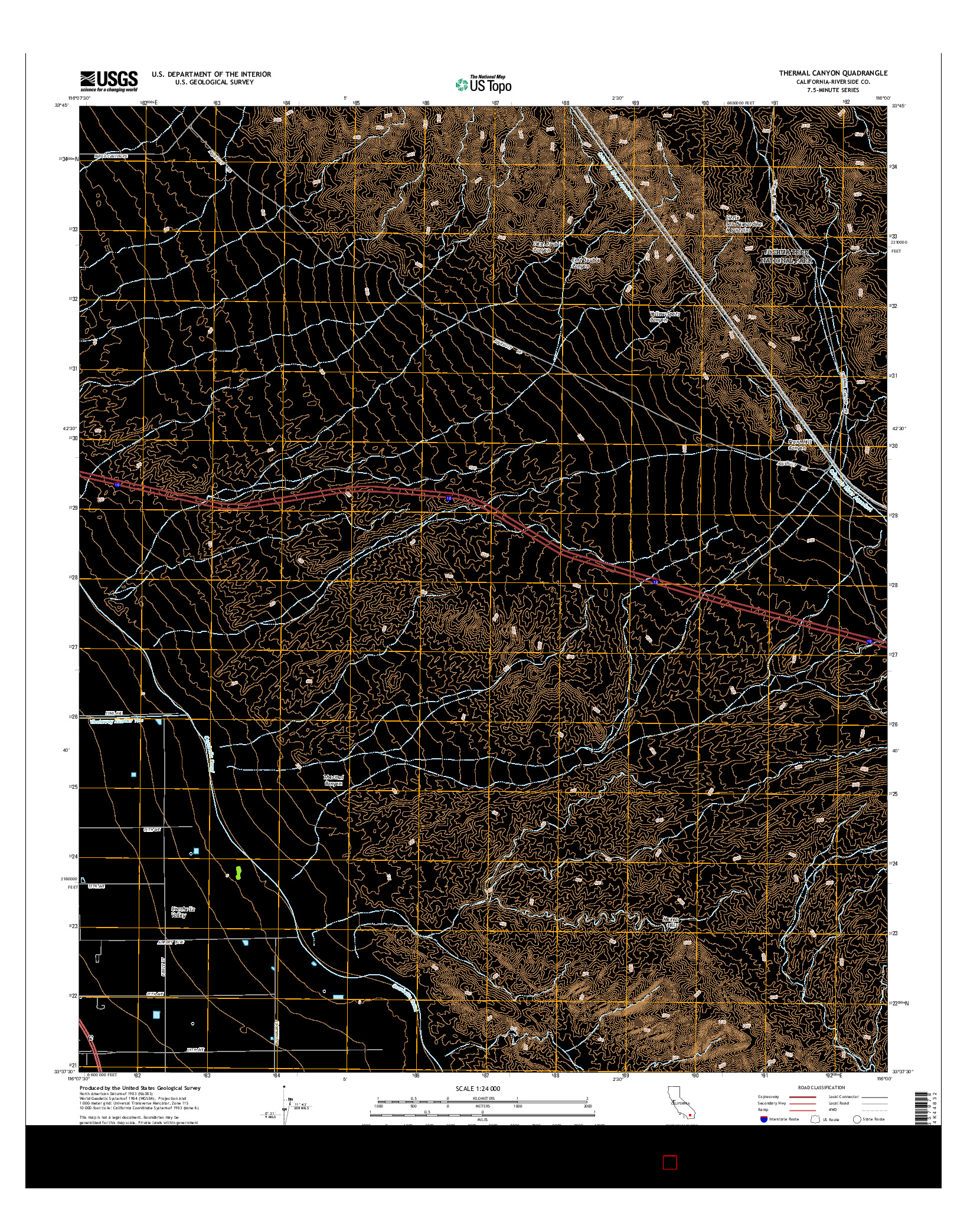 USGS US TOPO 7.5-MINUTE MAP FOR THERMAL CANYON, CA 2015