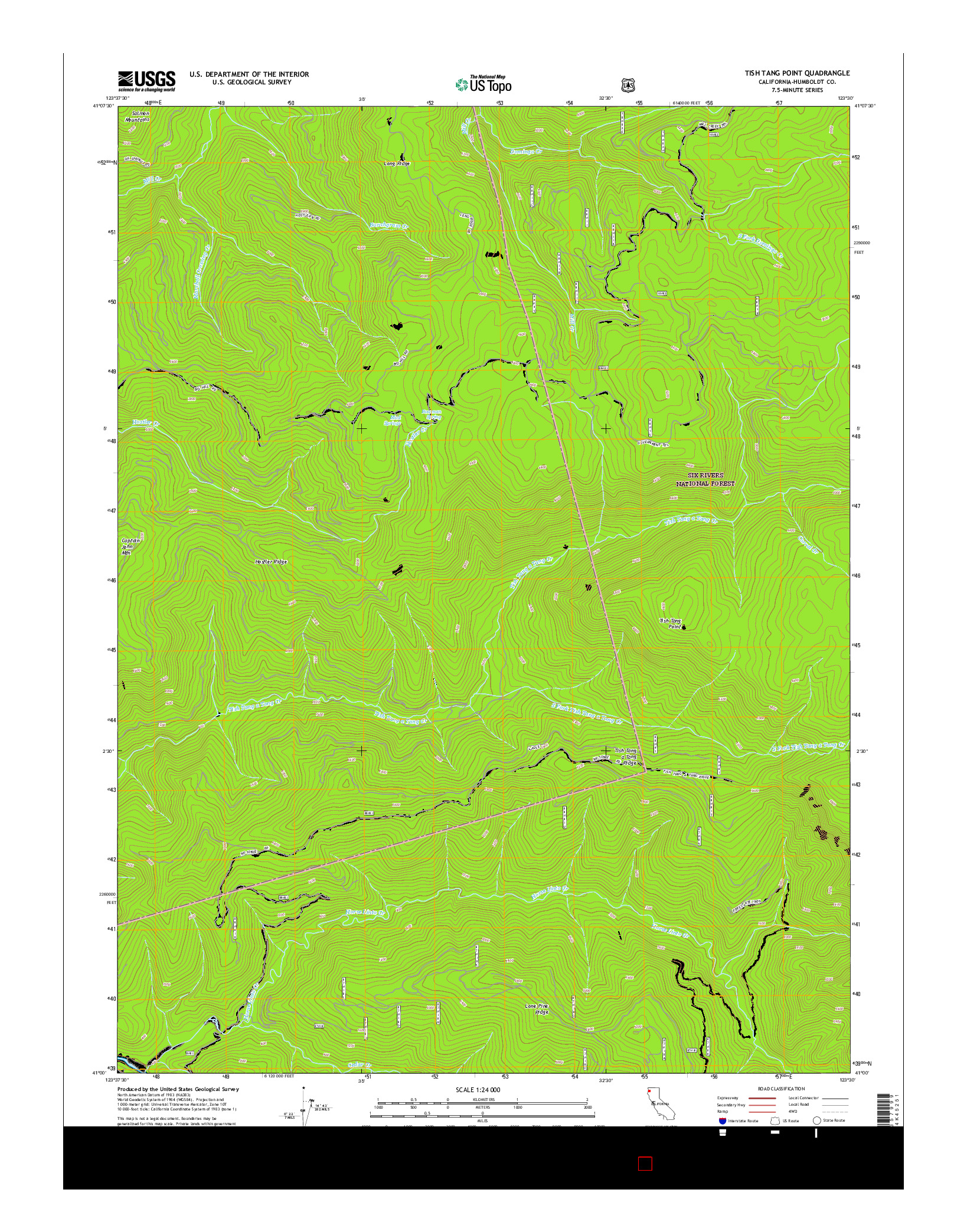 USGS US TOPO 7.5-MINUTE MAP FOR TISH TANG POINT, CA 2015