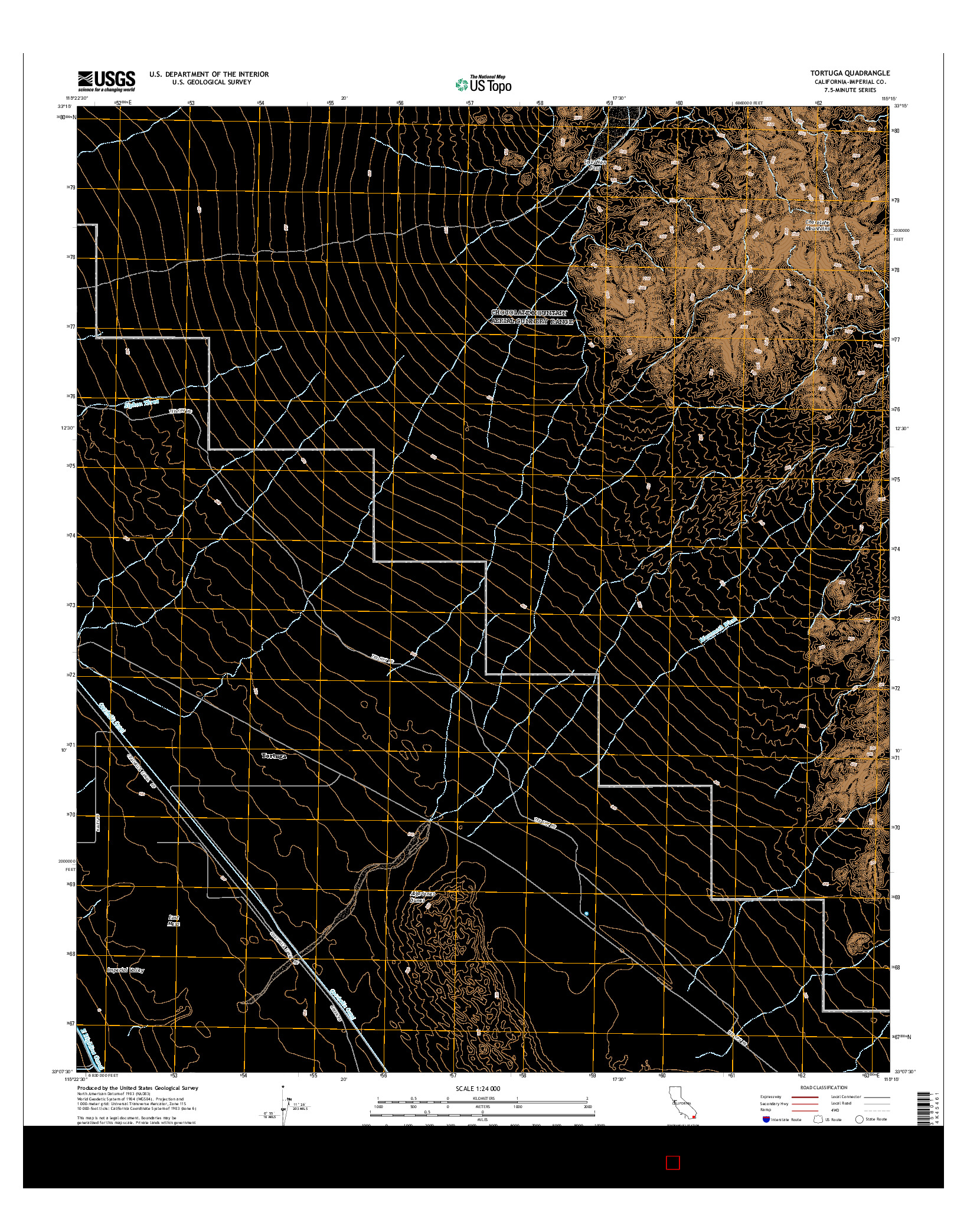 USGS US TOPO 7.5-MINUTE MAP FOR TORTUGA, CA 2015