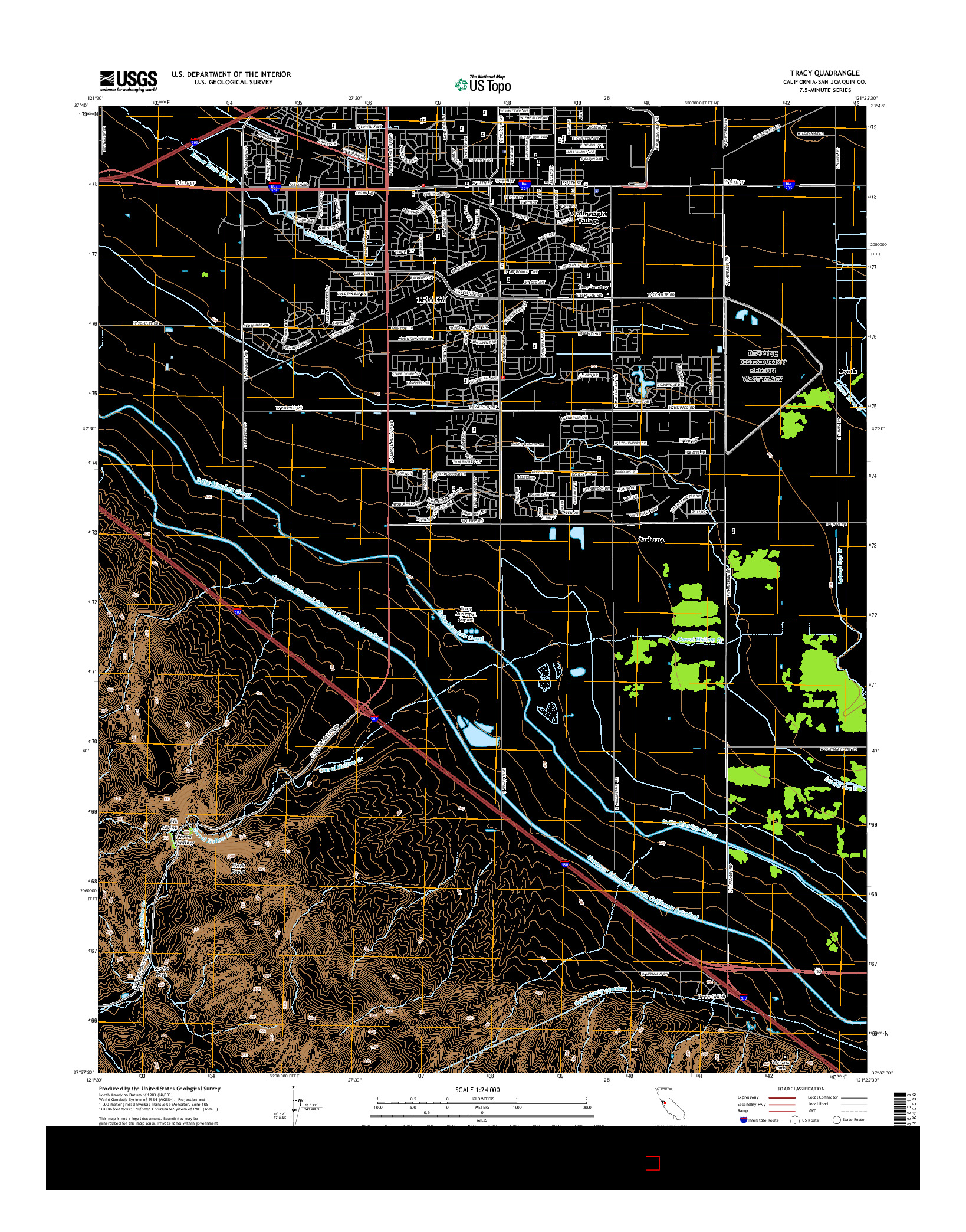 USGS US TOPO 7.5-MINUTE MAP FOR TRACY, CA 2015