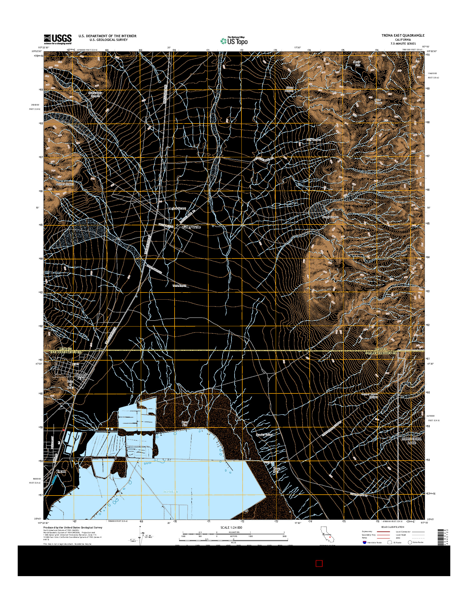 USGS US TOPO 7.5-MINUTE MAP FOR TRONA EAST, CA 2015