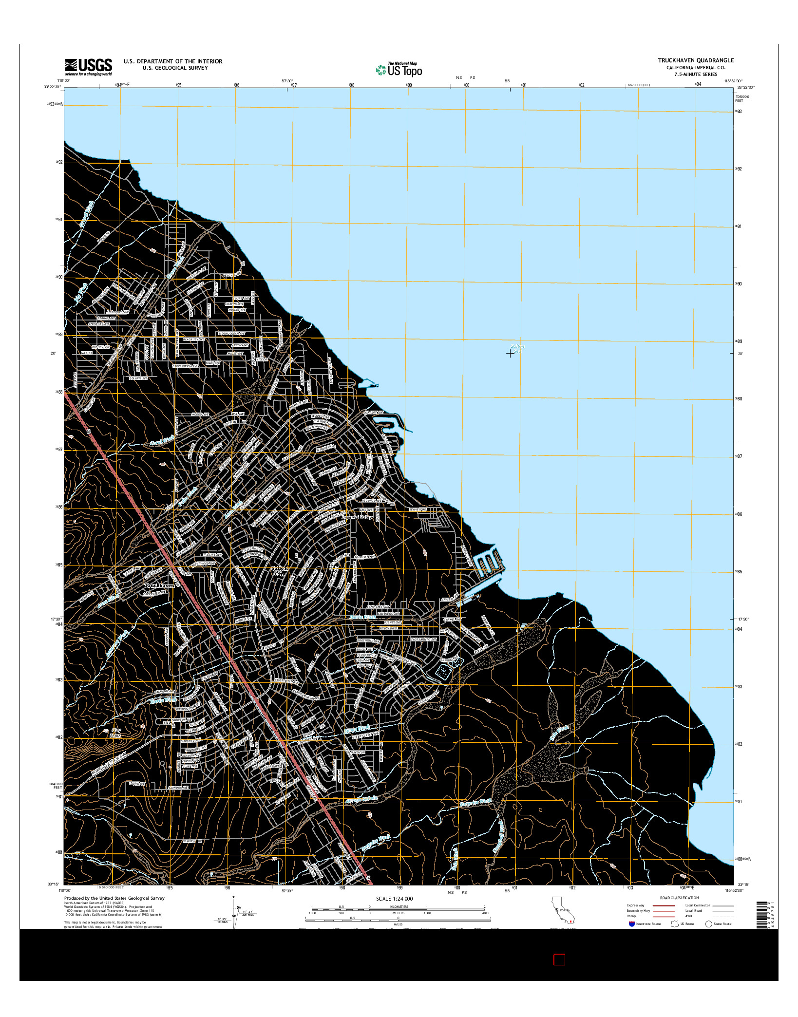 USGS US TOPO 7.5-MINUTE MAP FOR TRUCKHAVEN, CA 2015