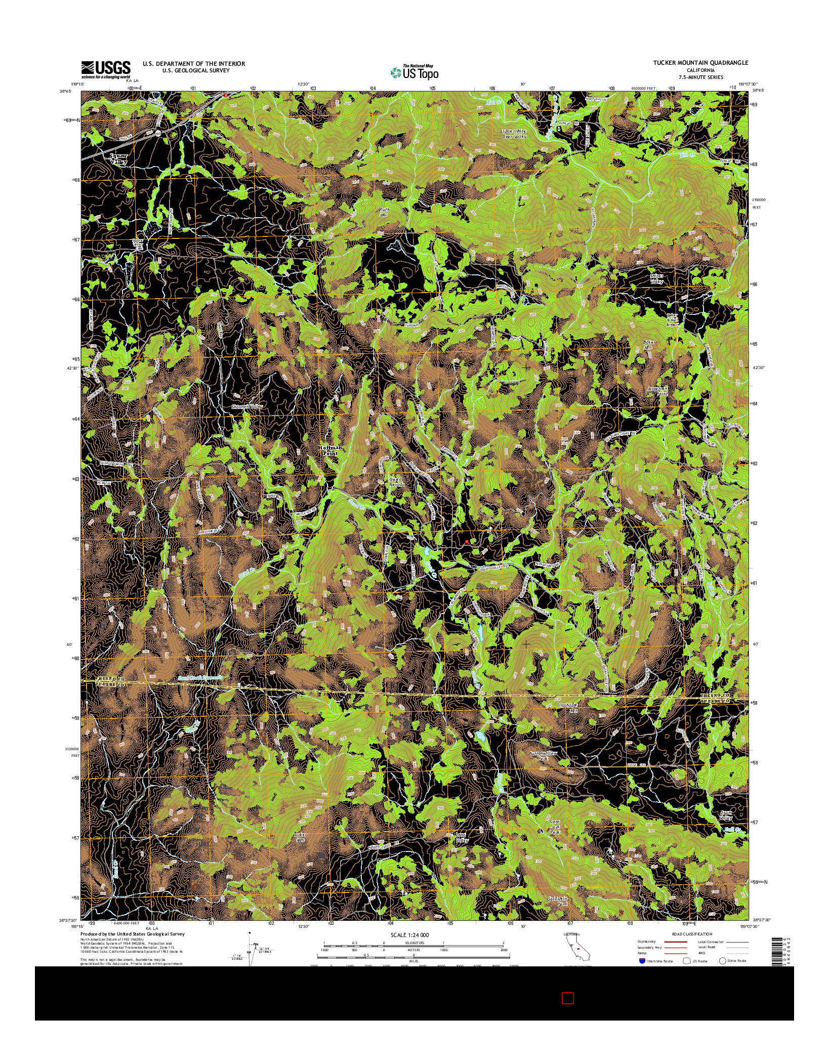 USGS US TOPO 7.5-MINUTE MAP FOR TUCKER MOUNTAIN, CA 2015