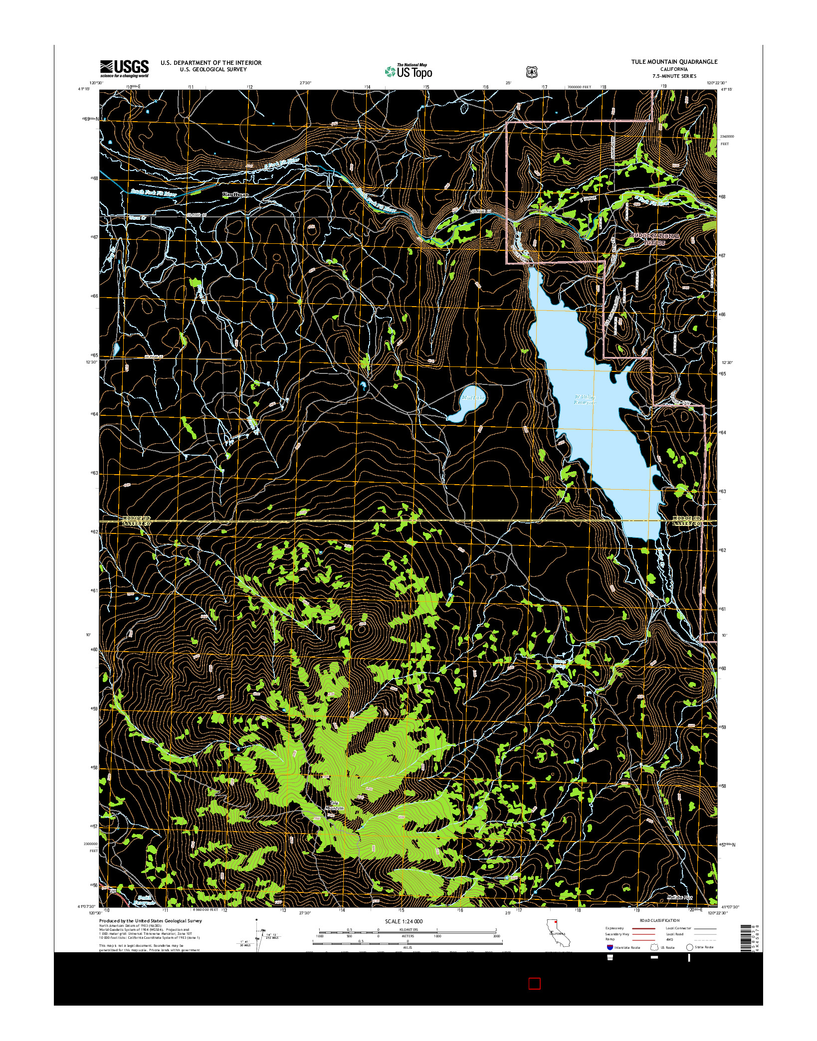 USGS US TOPO 7.5-MINUTE MAP FOR TULE MOUNTAIN, CA 2015