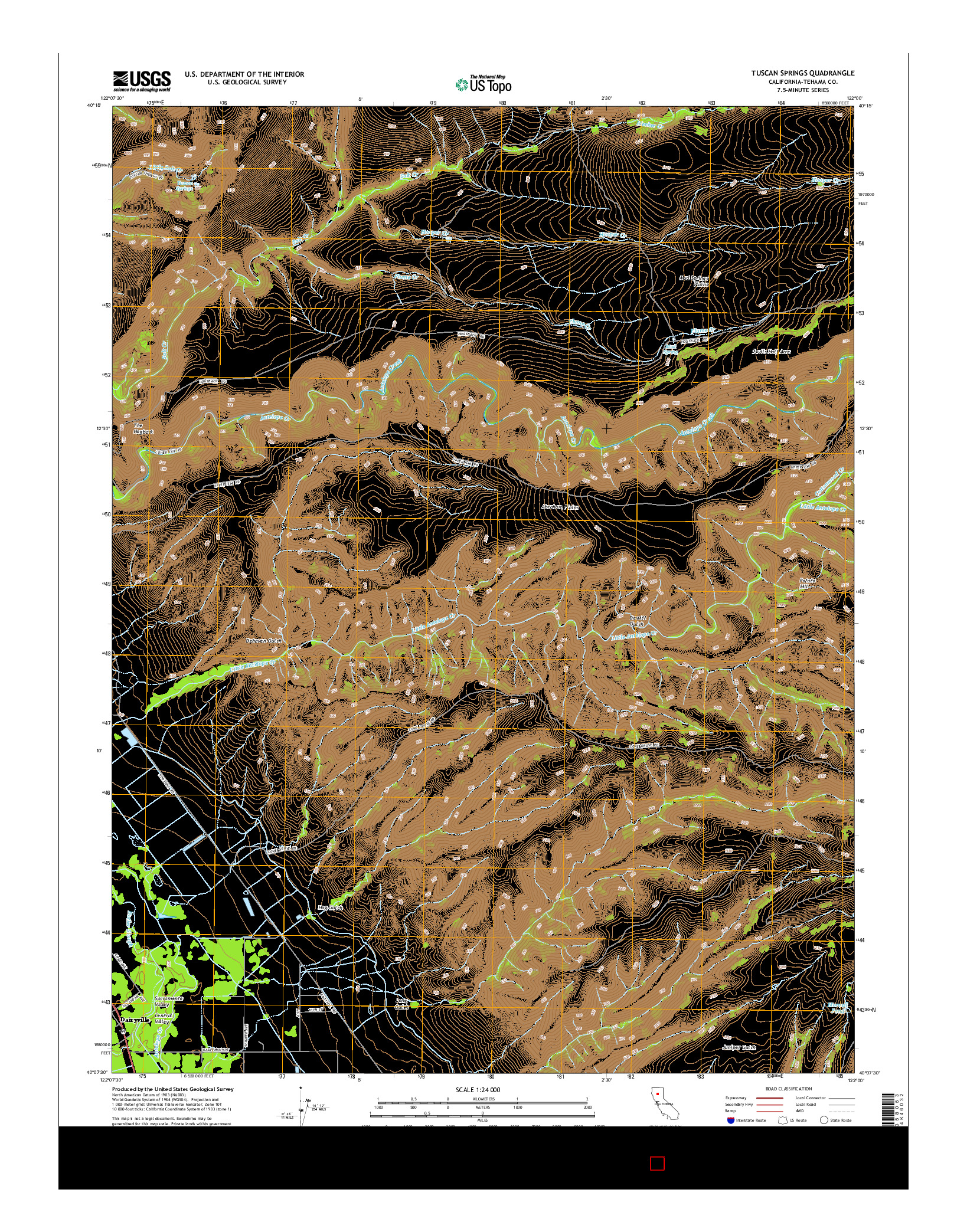 USGS US TOPO 7.5-MINUTE MAP FOR TUSCAN SPRINGS, CA 2015