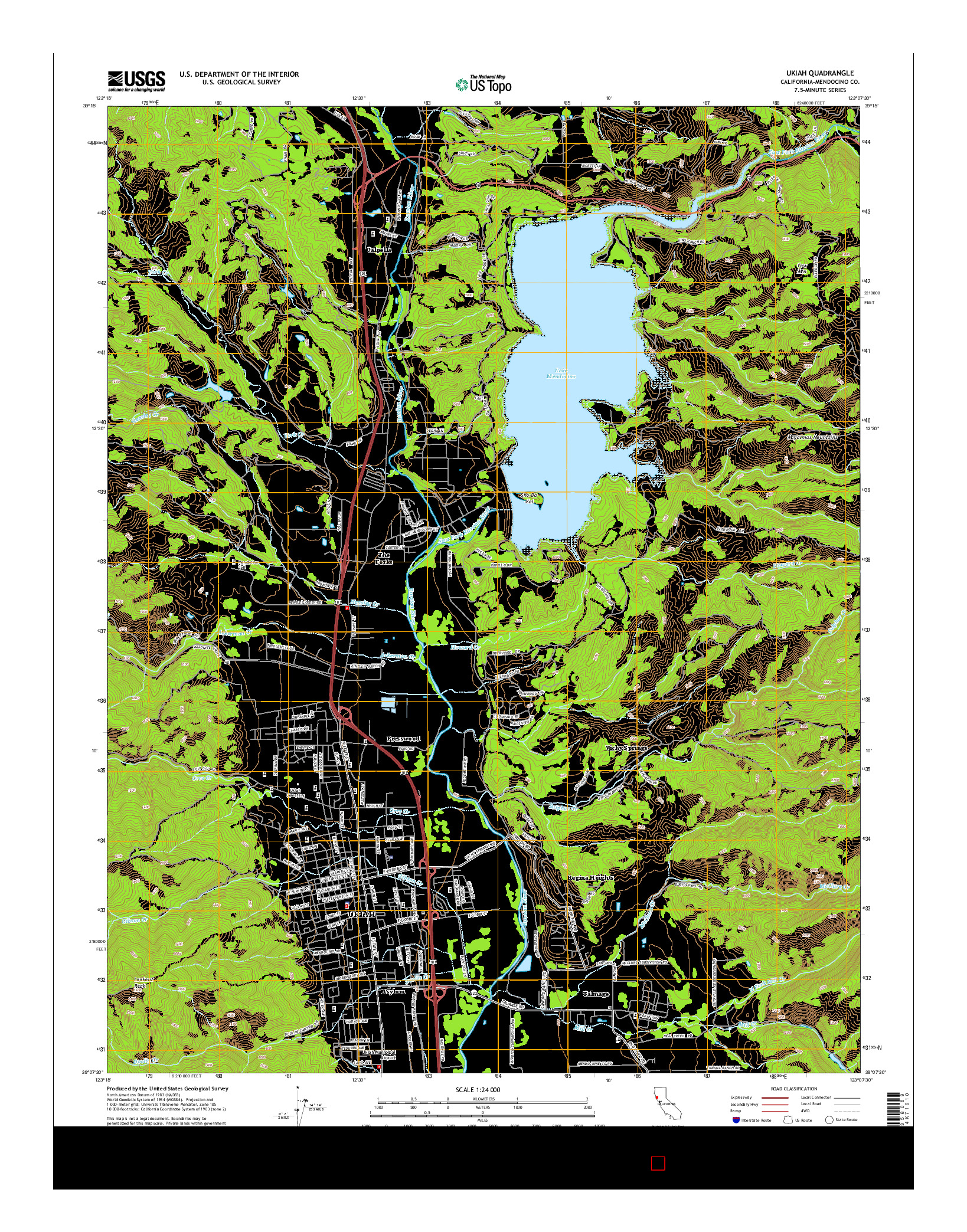 USGS US TOPO 7.5-MINUTE MAP FOR UKIAH, CA 2015