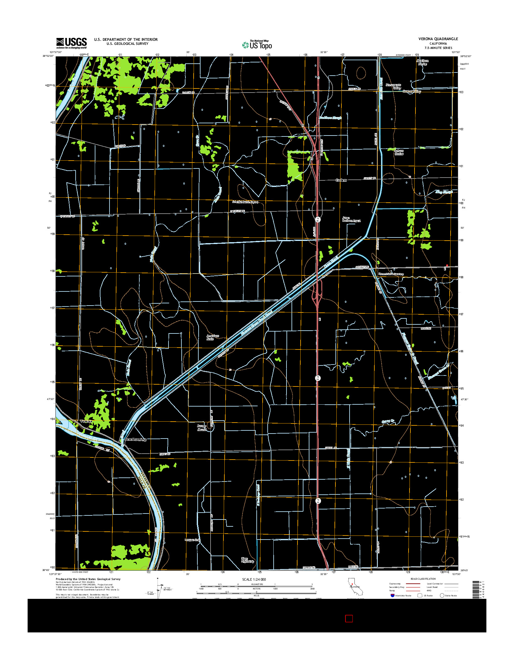 USGS US TOPO 7.5-MINUTE MAP FOR VERONA, CA 2015