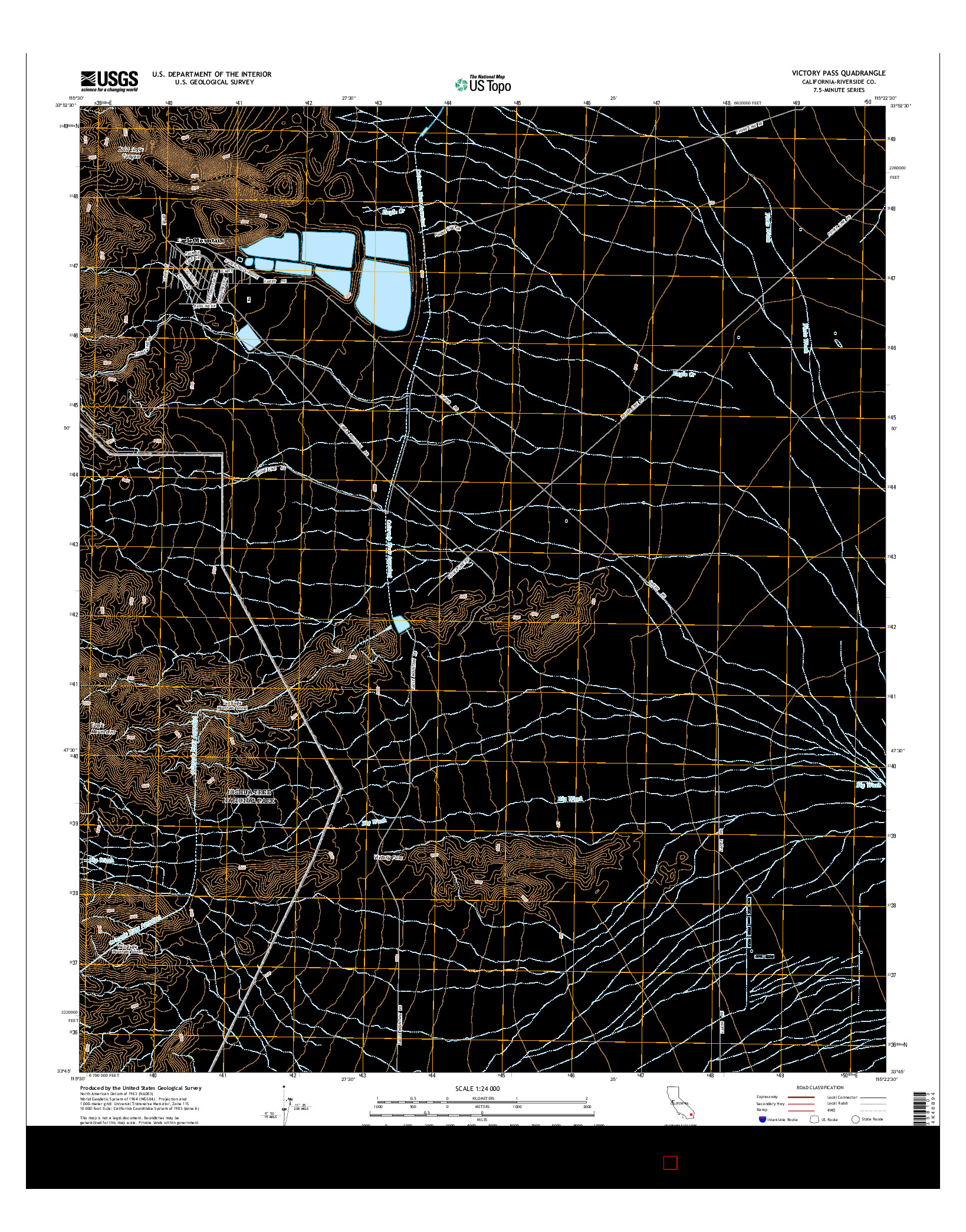 USGS US TOPO 7.5-MINUTE MAP FOR VICTORY PASS, CA 2015