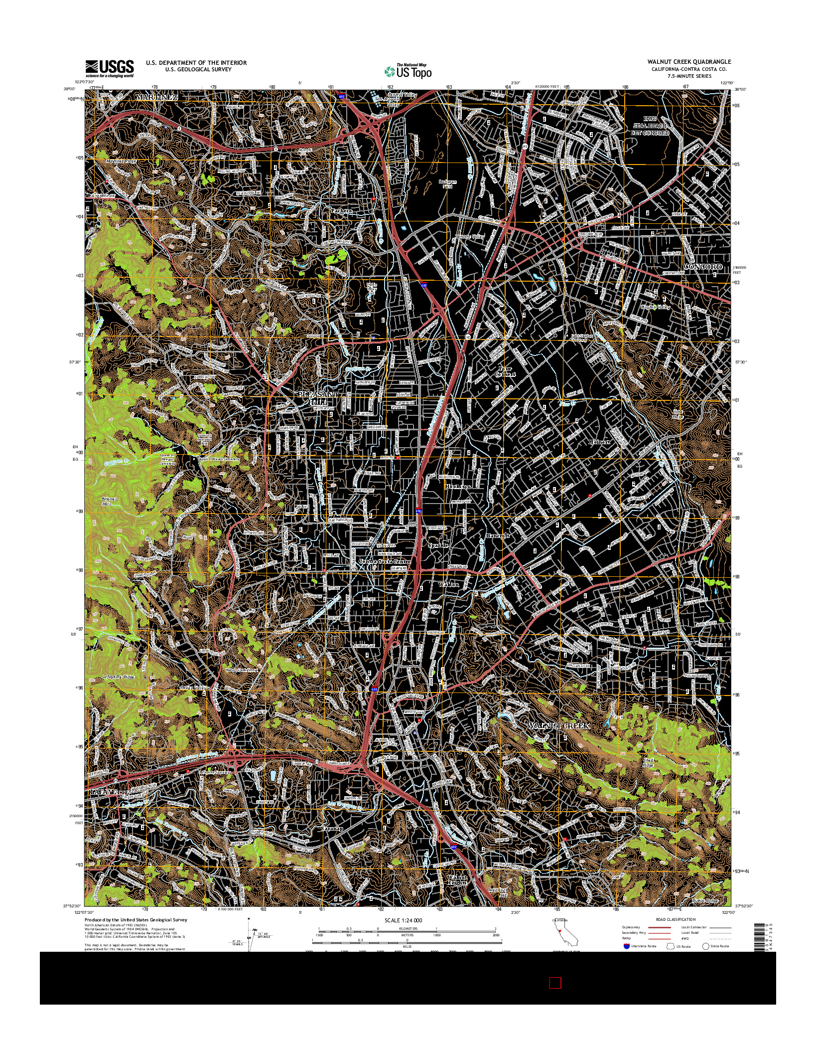 USGS US TOPO 7.5-MINUTE MAP FOR WALNUT CREEK, CA 2015