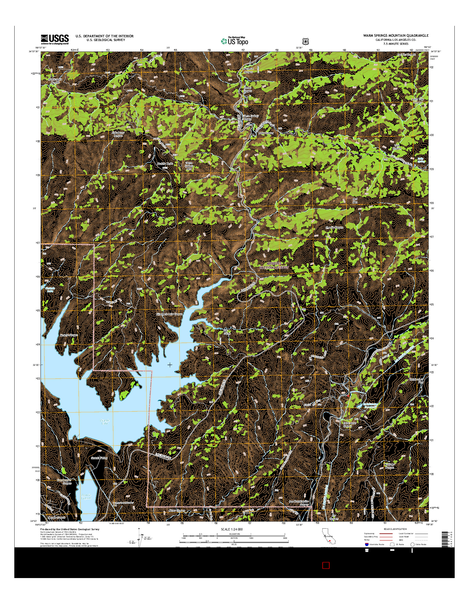 USGS US TOPO 7.5-MINUTE MAP FOR WARM SPRINGS MOUNTAIN, CA 2015