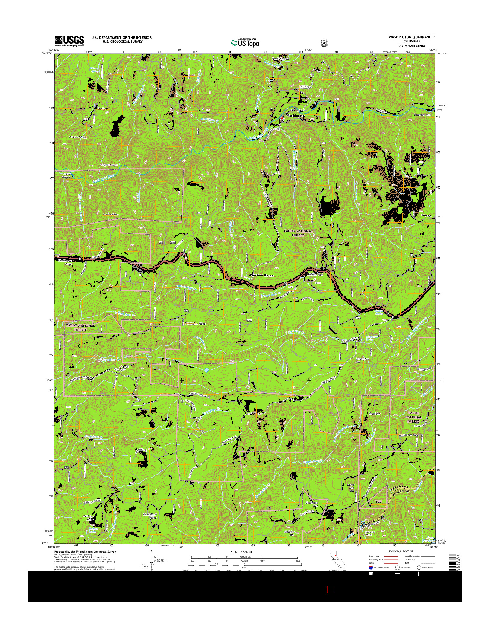 USGS US TOPO 7.5-MINUTE MAP FOR WASHINGTON, CA 2015