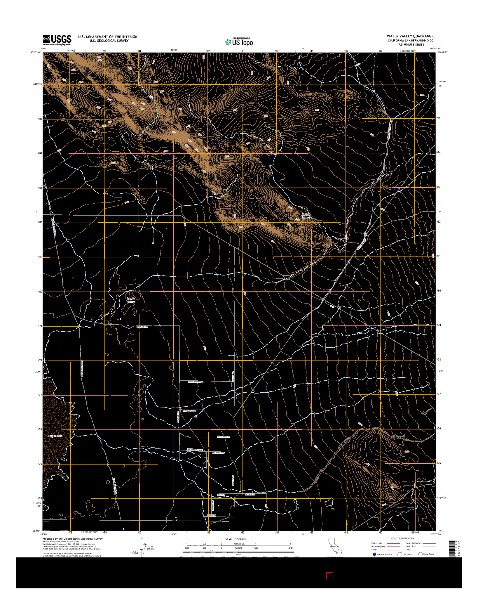 USGS US TOPO 7.5-MINUTE MAP FOR WATER VALLEY, CA 2015