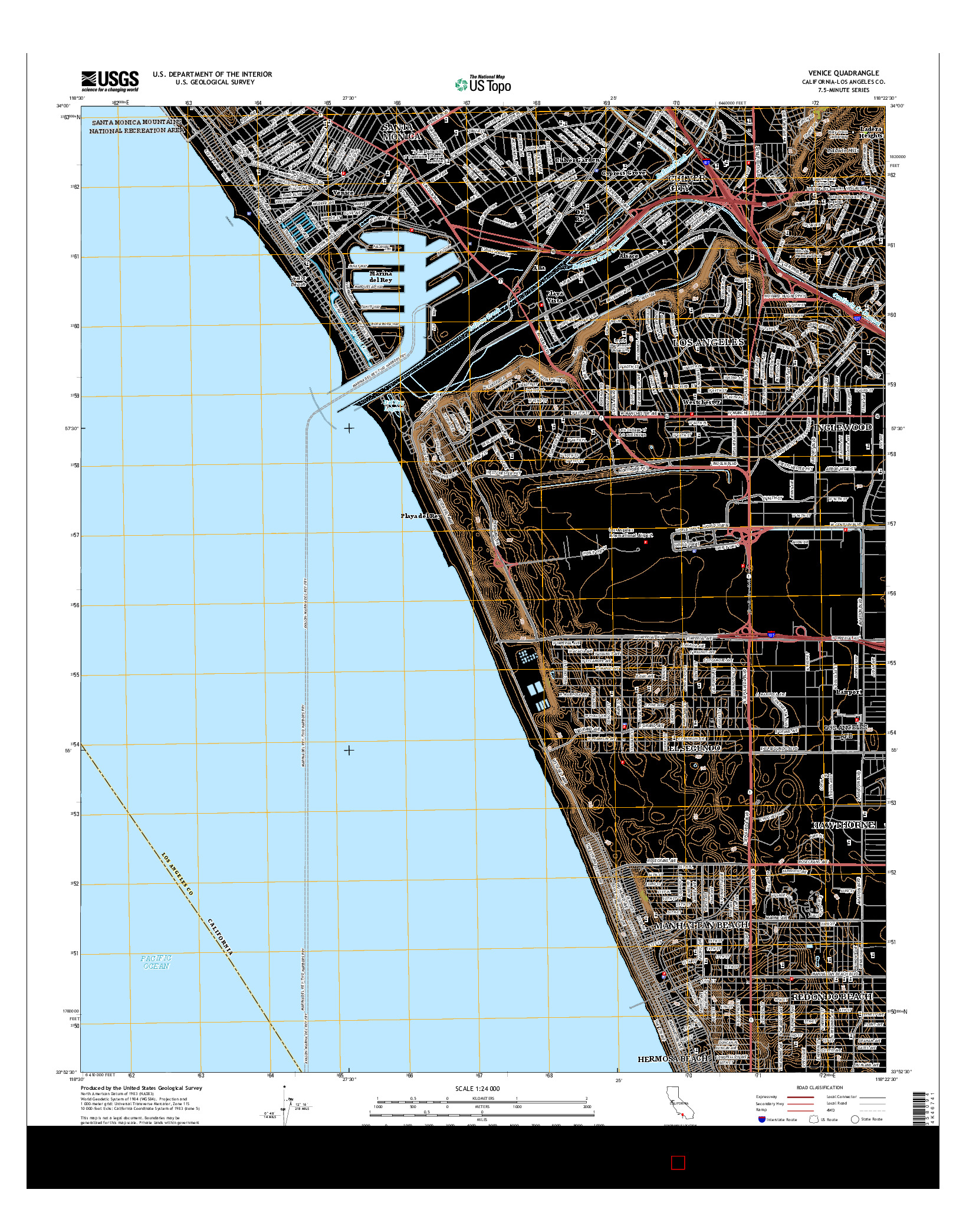 USGS US TOPO 7.5-MINUTE MAP FOR VENICE, CA 2015