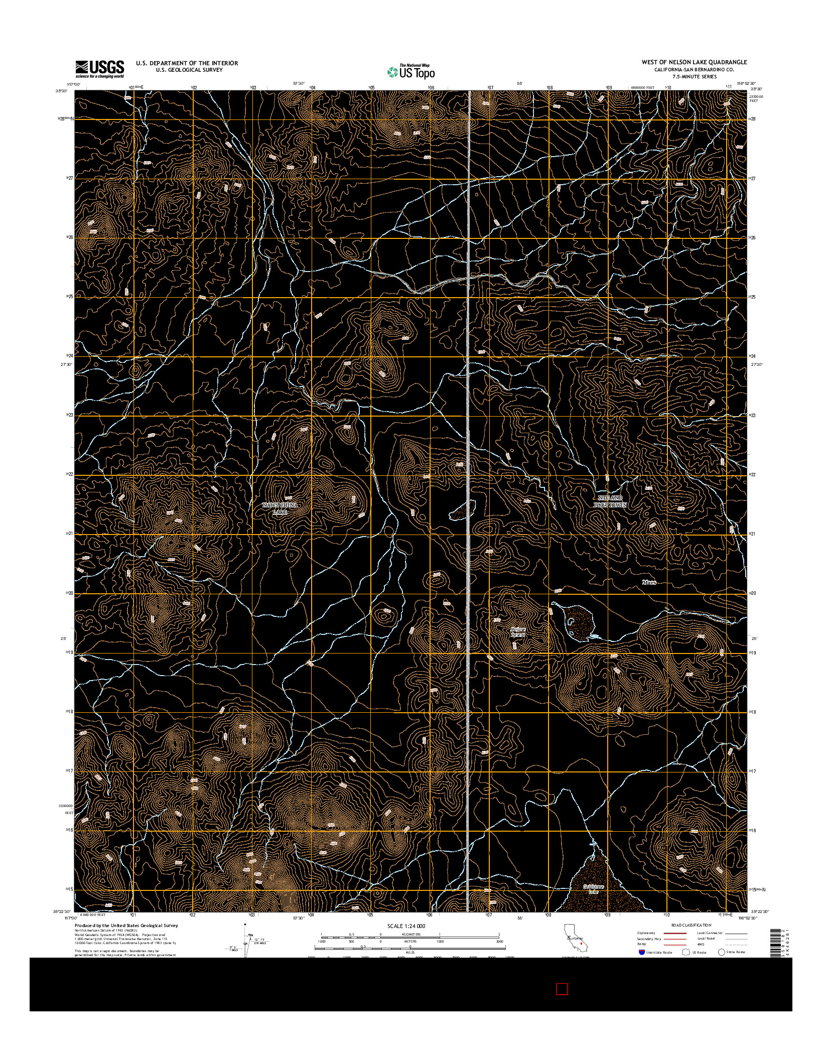 USGS US TOPO 7.5-MINUTE MAP FOR WEST OF NELSON LAKE, CA 2015