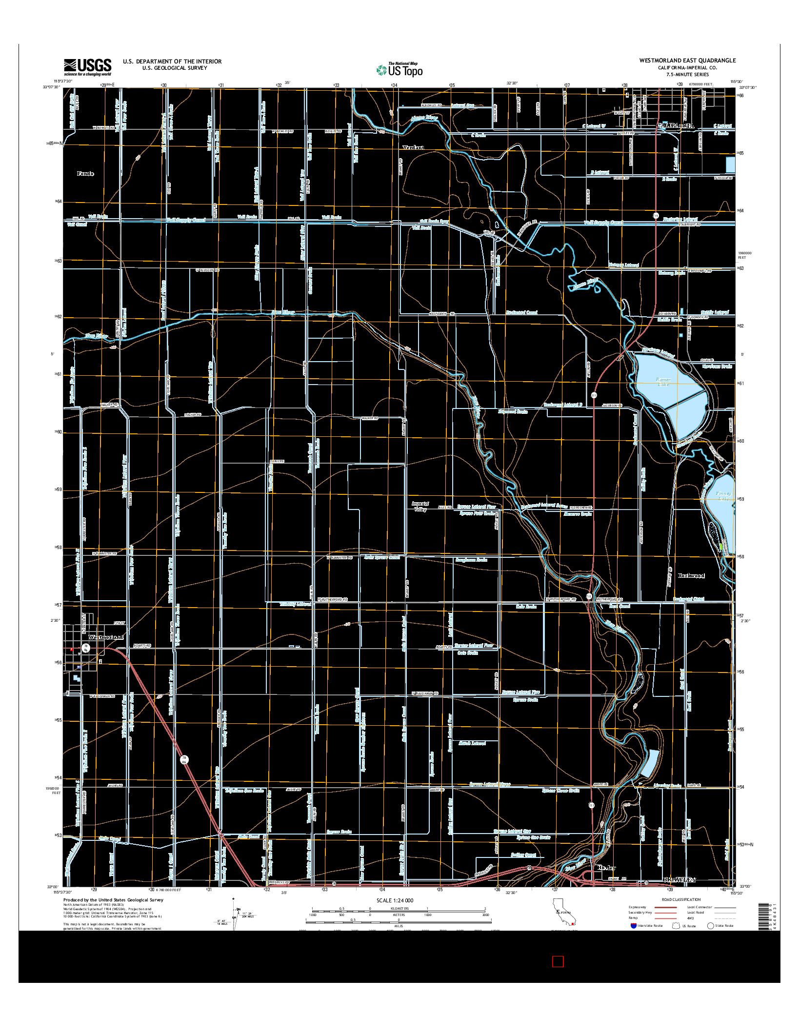 USGS US TOPO 7.5-MINUTE MAP FOR WESTMORLAND EAST, CA 2015