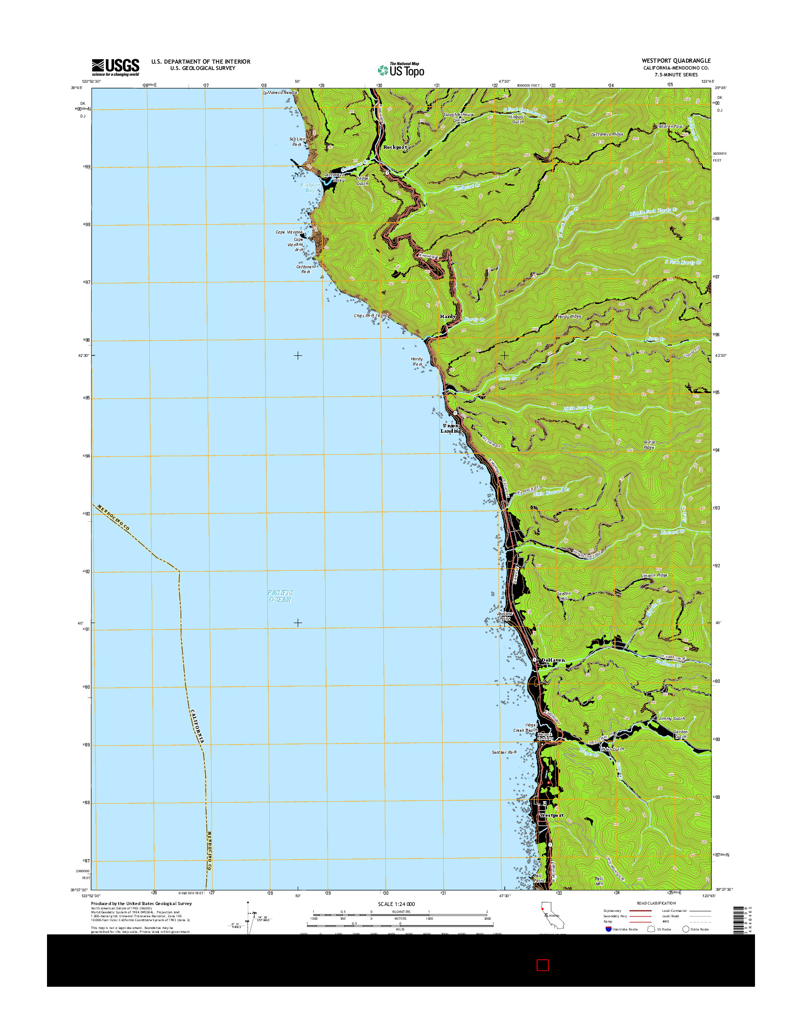 USGS US TOPO 7.5-MINUTE MAP FOR WESTPORT, CA 2015